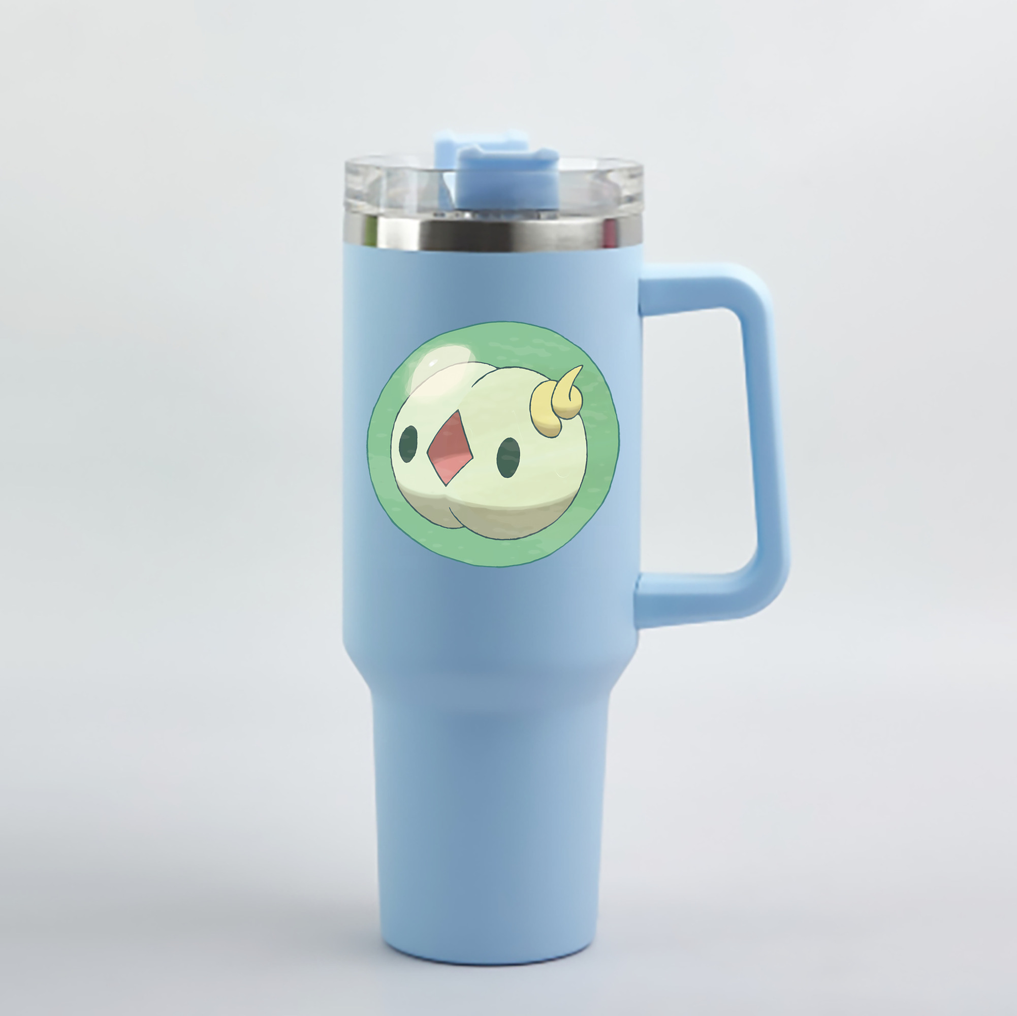 （画像用） ポケットモンスター Pokémon 1200mL車用タンブラー - クリスタルステッカー（プラスチックストロー付き）