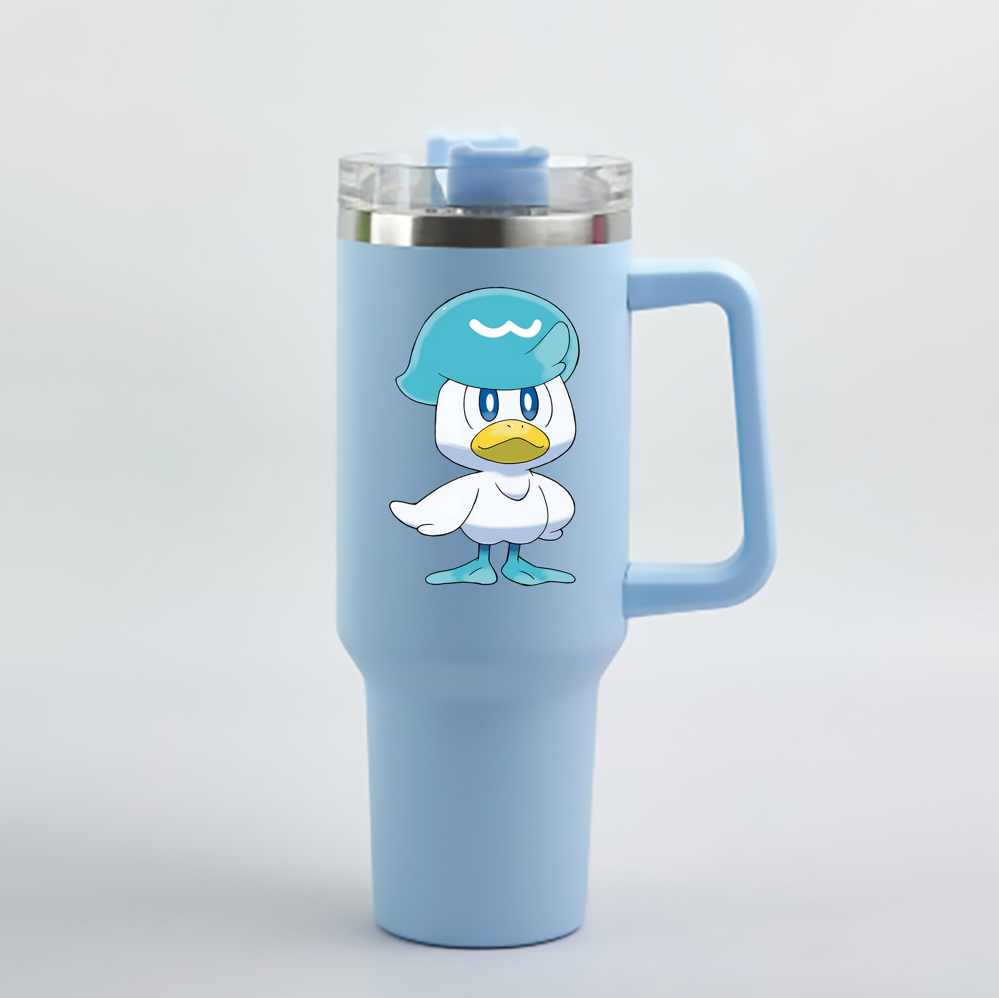 （画像用） ポケットモンスター Pokémon 1200mL車用タンブラー - クリスタルステッカー（プラスチックストロー付き）