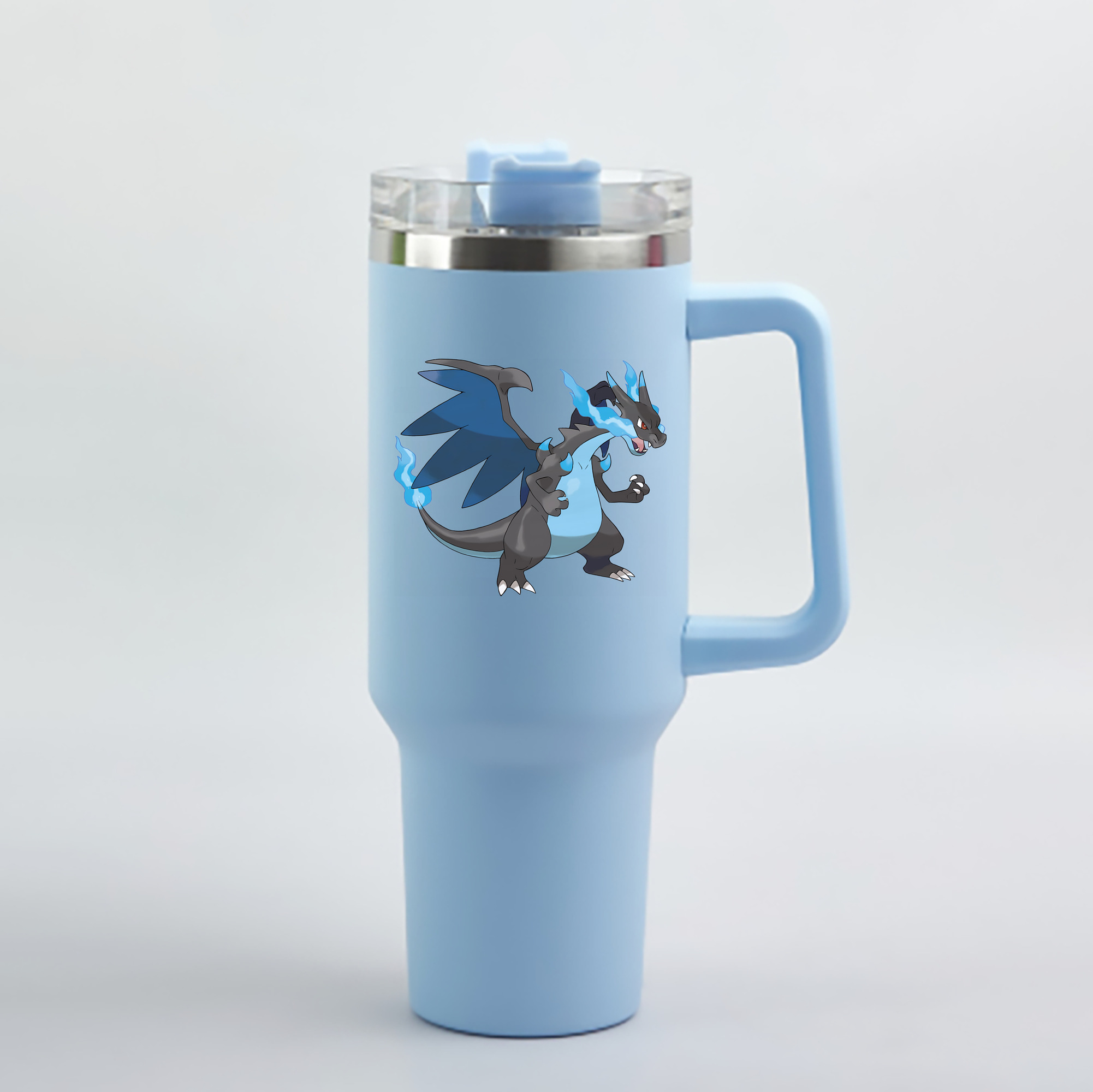 （画像用） ポケットモンスター Pokémon 1200mL車用タンブラー - クリスタルステッカー（プラスチックストロー付き）