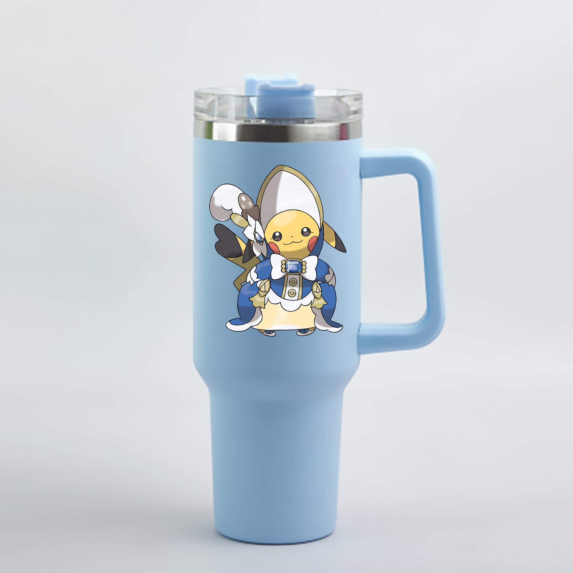 （画像用） ポケットモンスター Pokémon 1200mL車用タンブラー - クリスタルステッカー（プラスチックストロー付き）