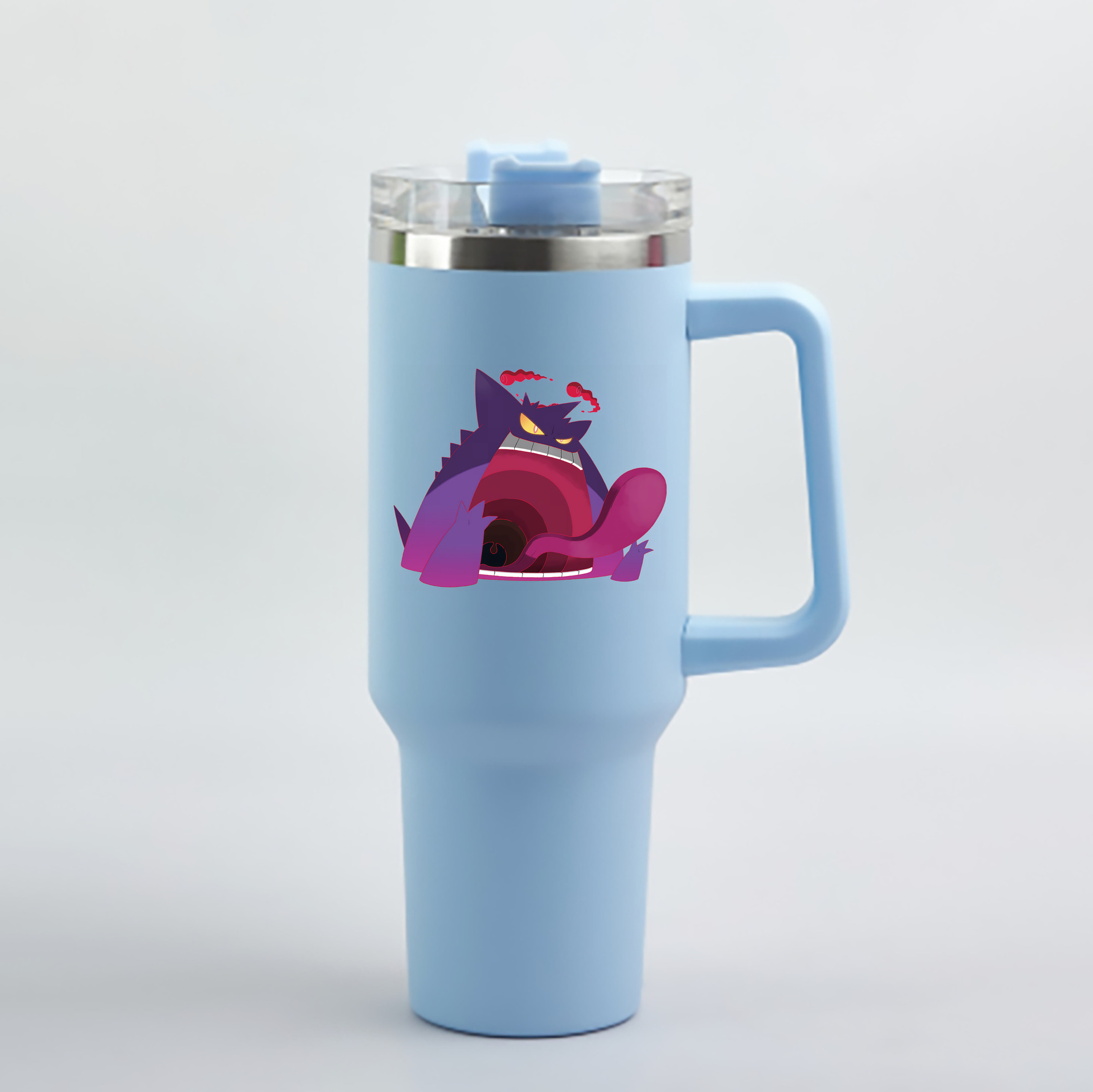 （画像用） ポケットモンスター Pokémon 1200mL車用タンブラー - クリスタルステッカー（プラスチックストロー付き）