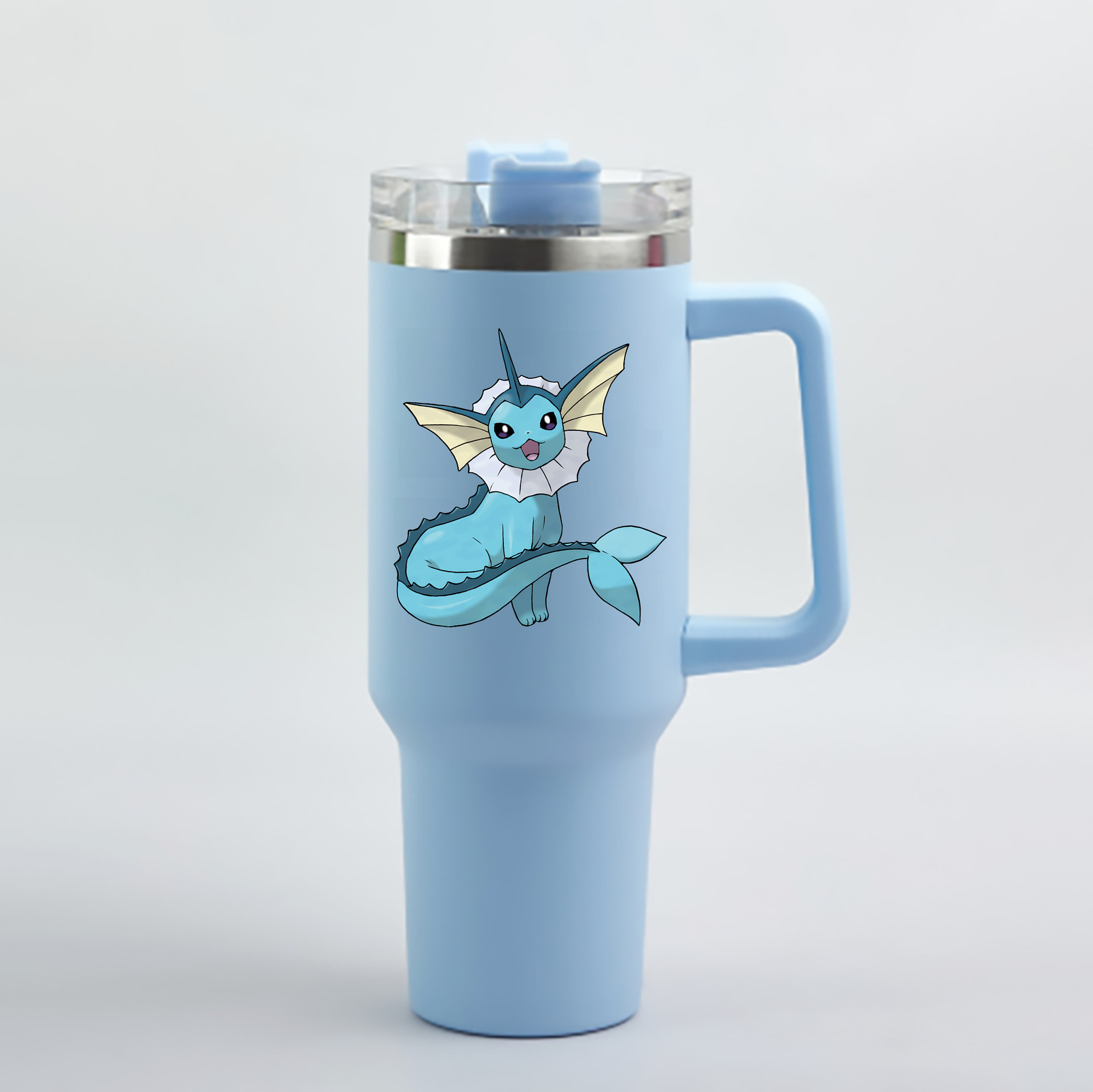 （画像用） ポケットモンスター Pokémon 1200mL車用タンブラー - クリスタルステッカー（プラスチックストロー付き）