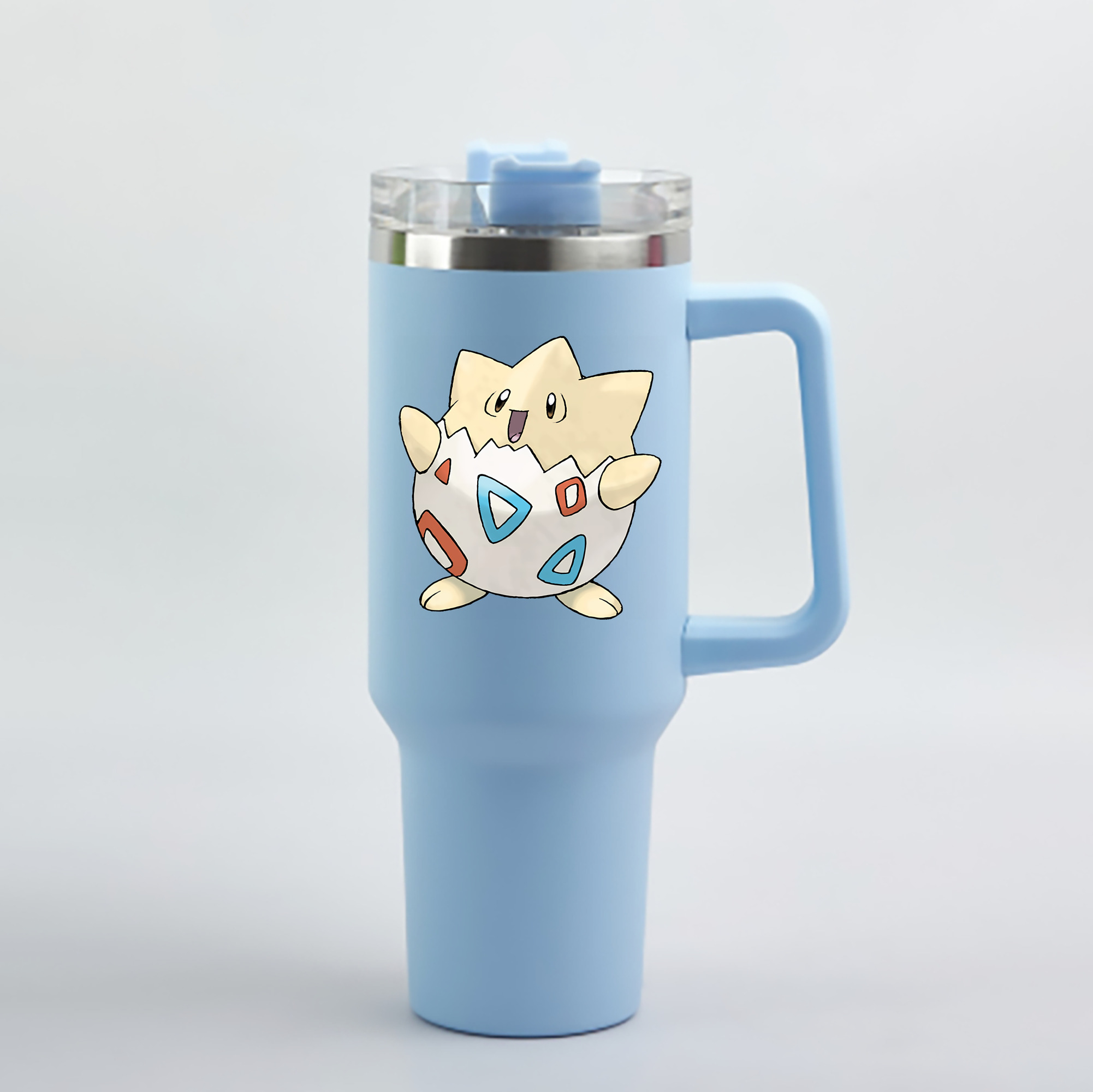 （画像用） ポケットモンスター Pokémon 1200mL車用タンブラー - クリスタルステッカー（プラスチックストロー付き）