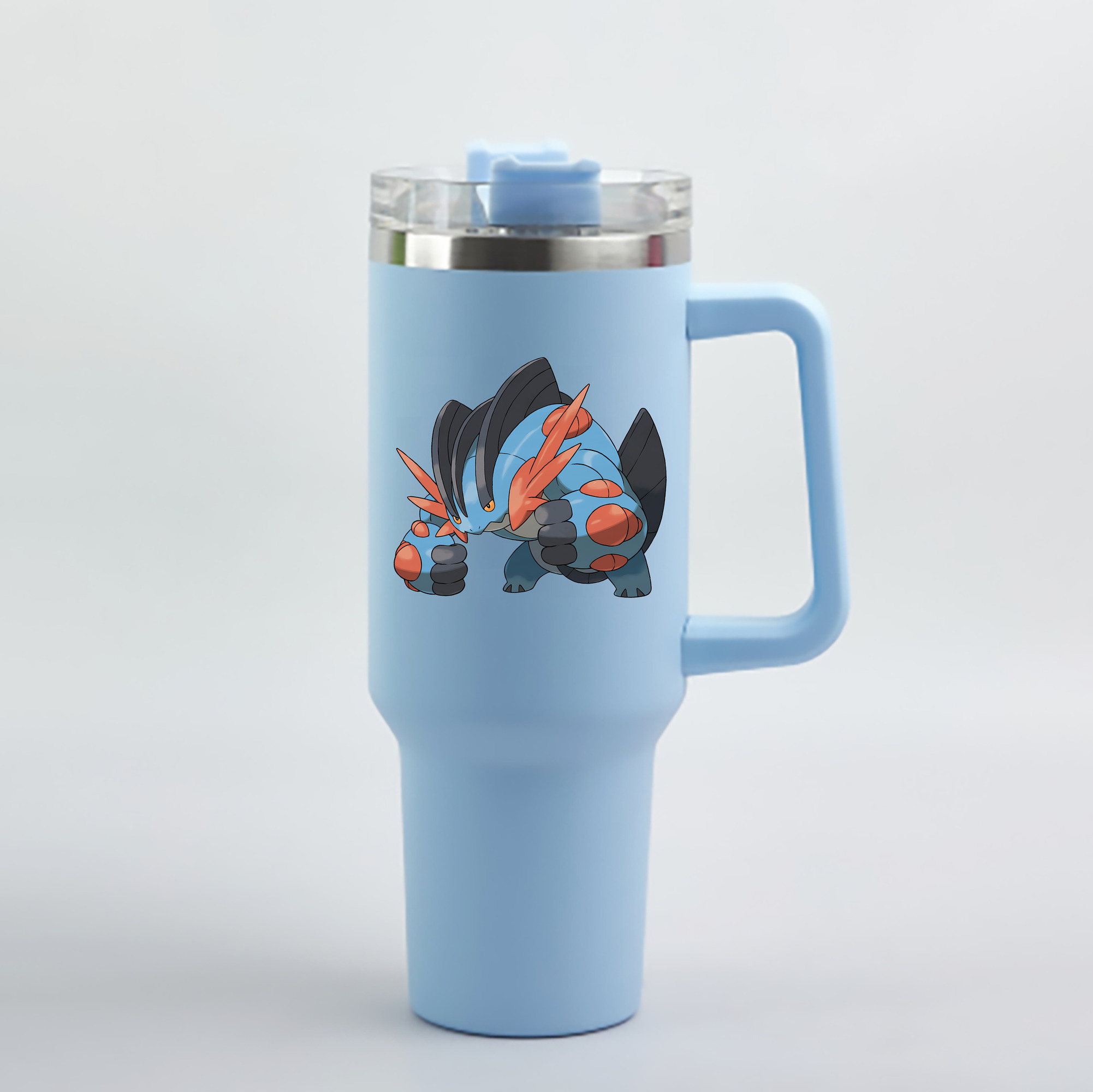 （画像用） ポケットモンスター Pokémon 1200mL車用タンブラー - クリスタルステッカー（プラスチックストロー付き）