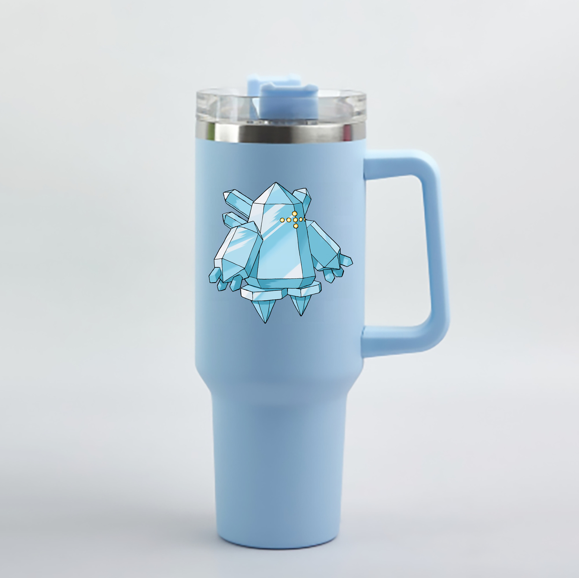 （画像用） ポケットモンスター Pokémon 1200mL車用タンブラー - クリスタルステッカー（プラスチックストロー付き）