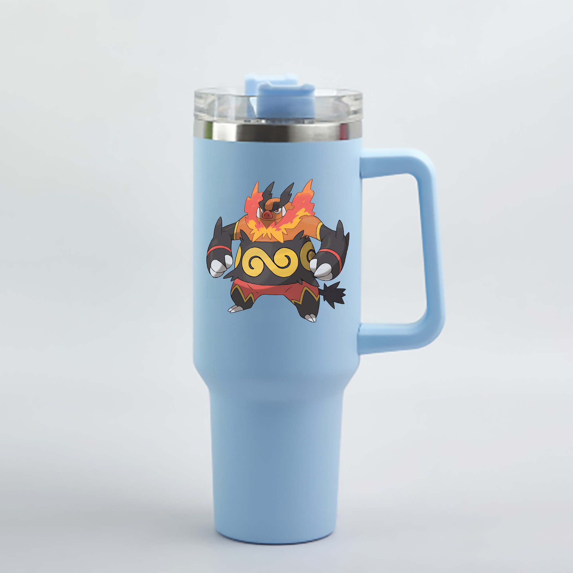 （画像用） ポケットモンスター Pokémon 1200mL車用タンブラー - クリスタルステッカー（プラスチックストロー付き）