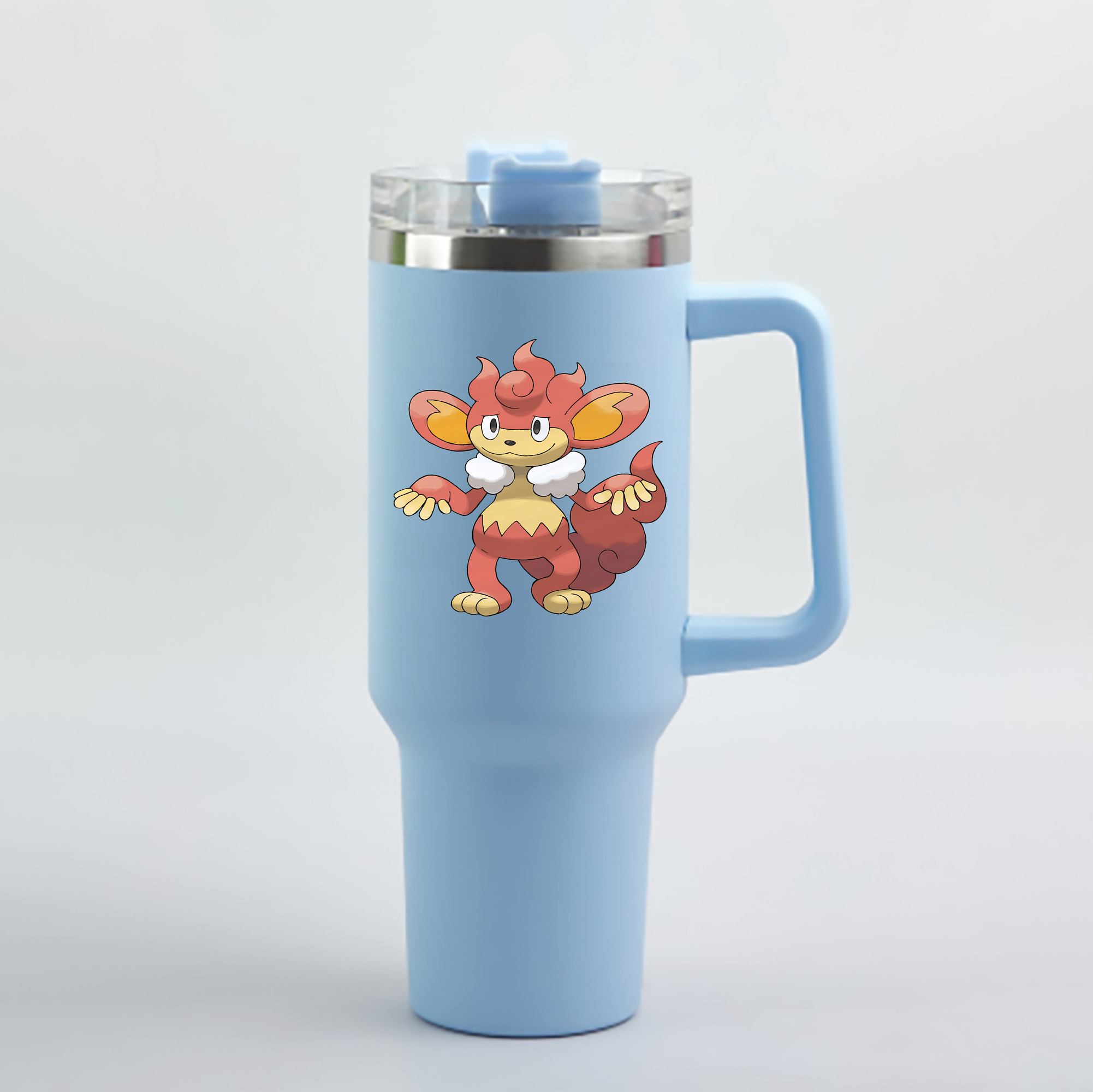 （画像用） ポケットモンスター Pokémon 1200mL車用タンブラー - クリスタルステッカー（プラスチックストロー付き）