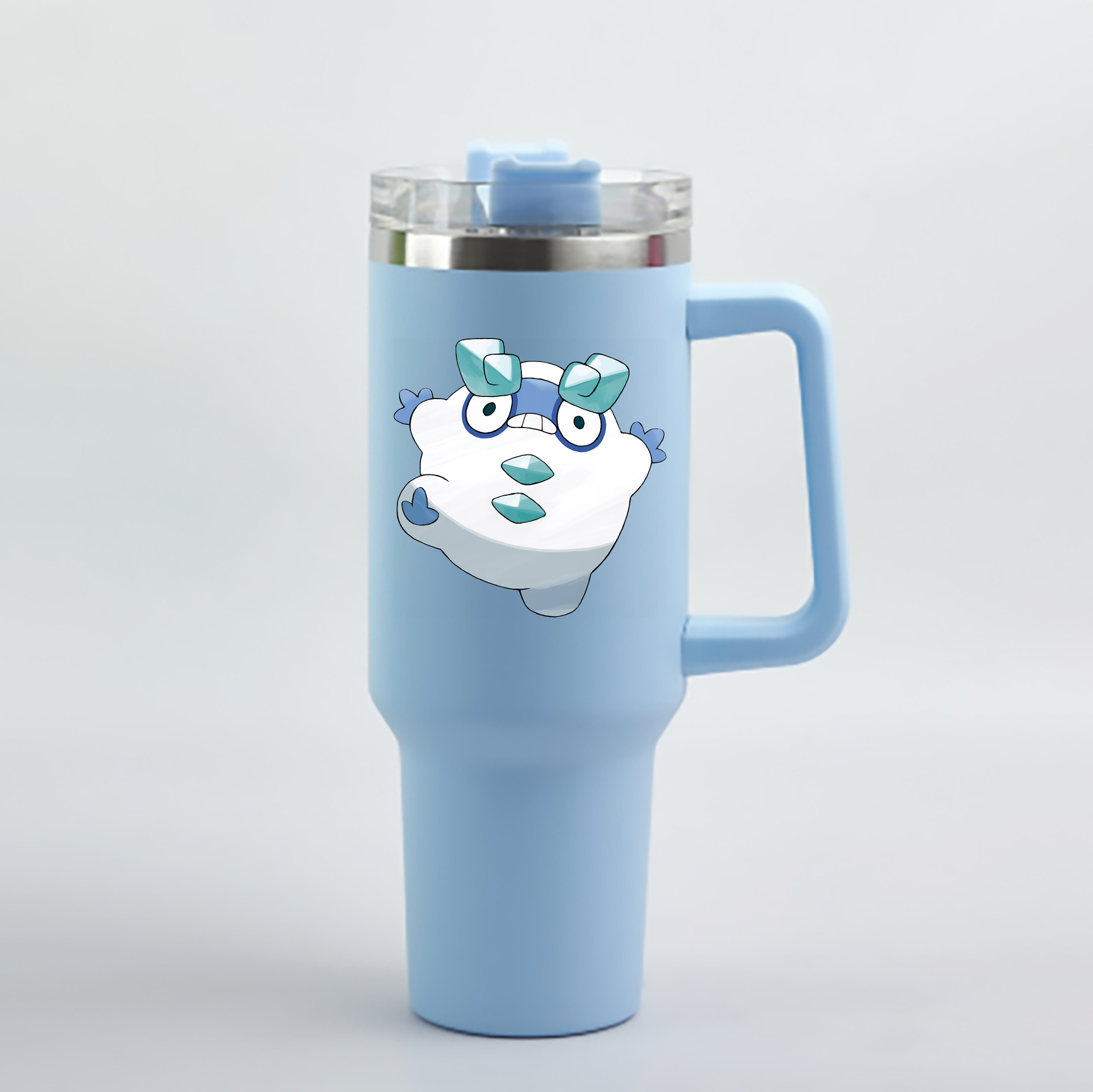（画像用） ポケットモンスター Pokémon 1200mL車用タンブラー - クリスタルステッカー（プラスチックストロー付き）