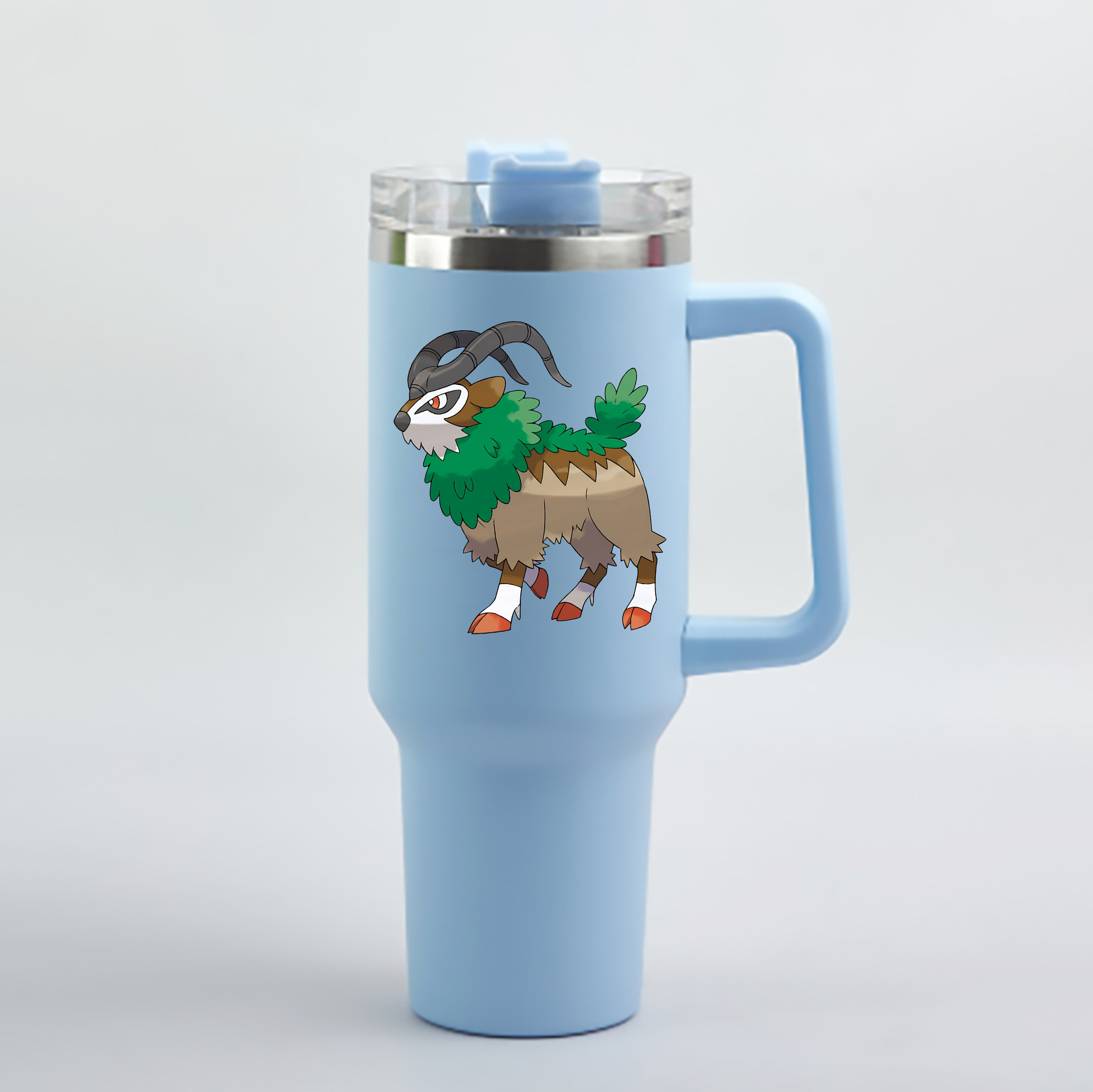 （画像用） ポケットモンスター Pokémon 1200mL車用タンブラー - クリスタルステッカー（プラスチックストロー付き）