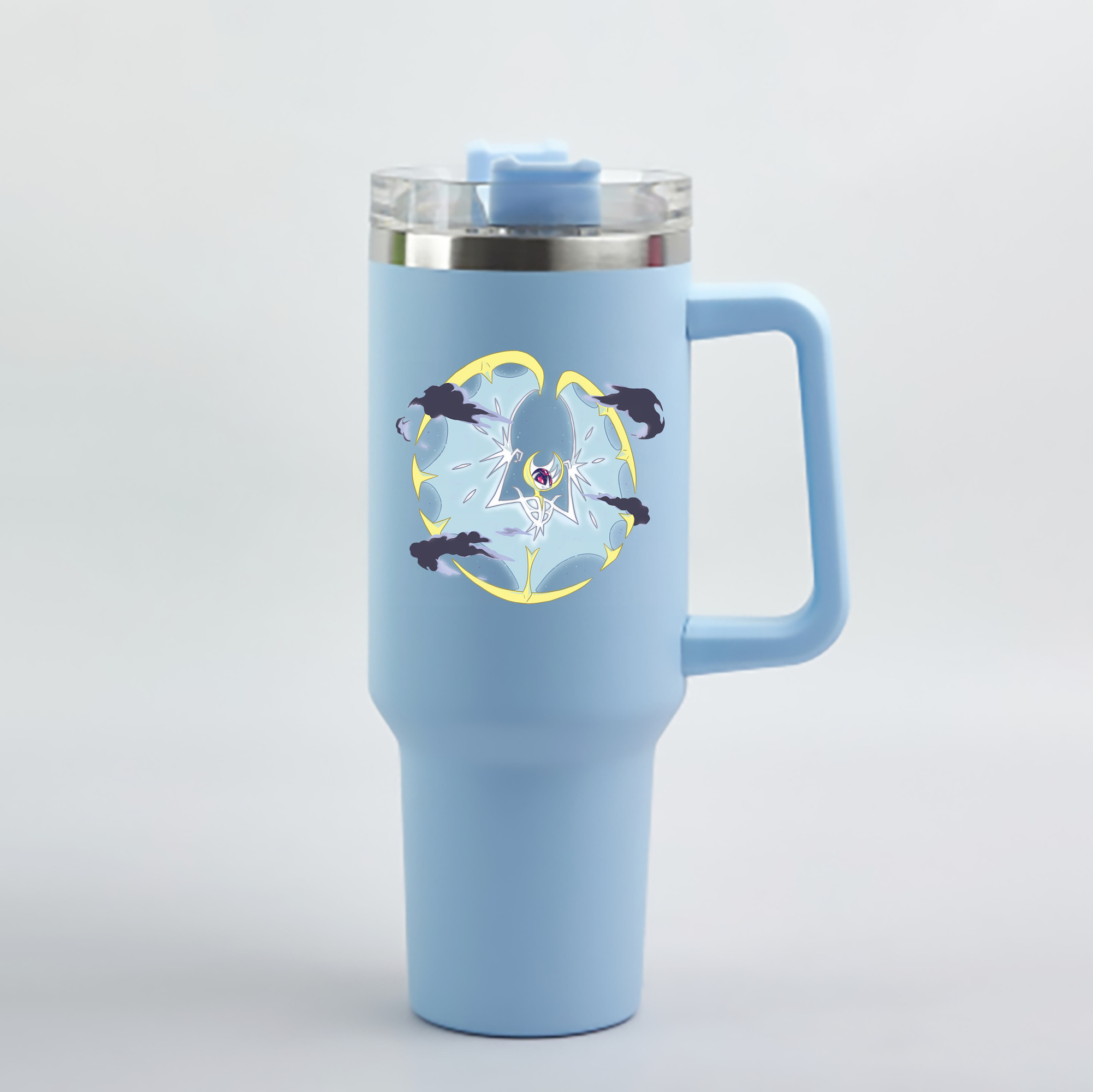 （画像用） ポケットモンスター Pokémon 1200mL車用タンブラー - クリスタルステッカー（プラスチックストロー付き）