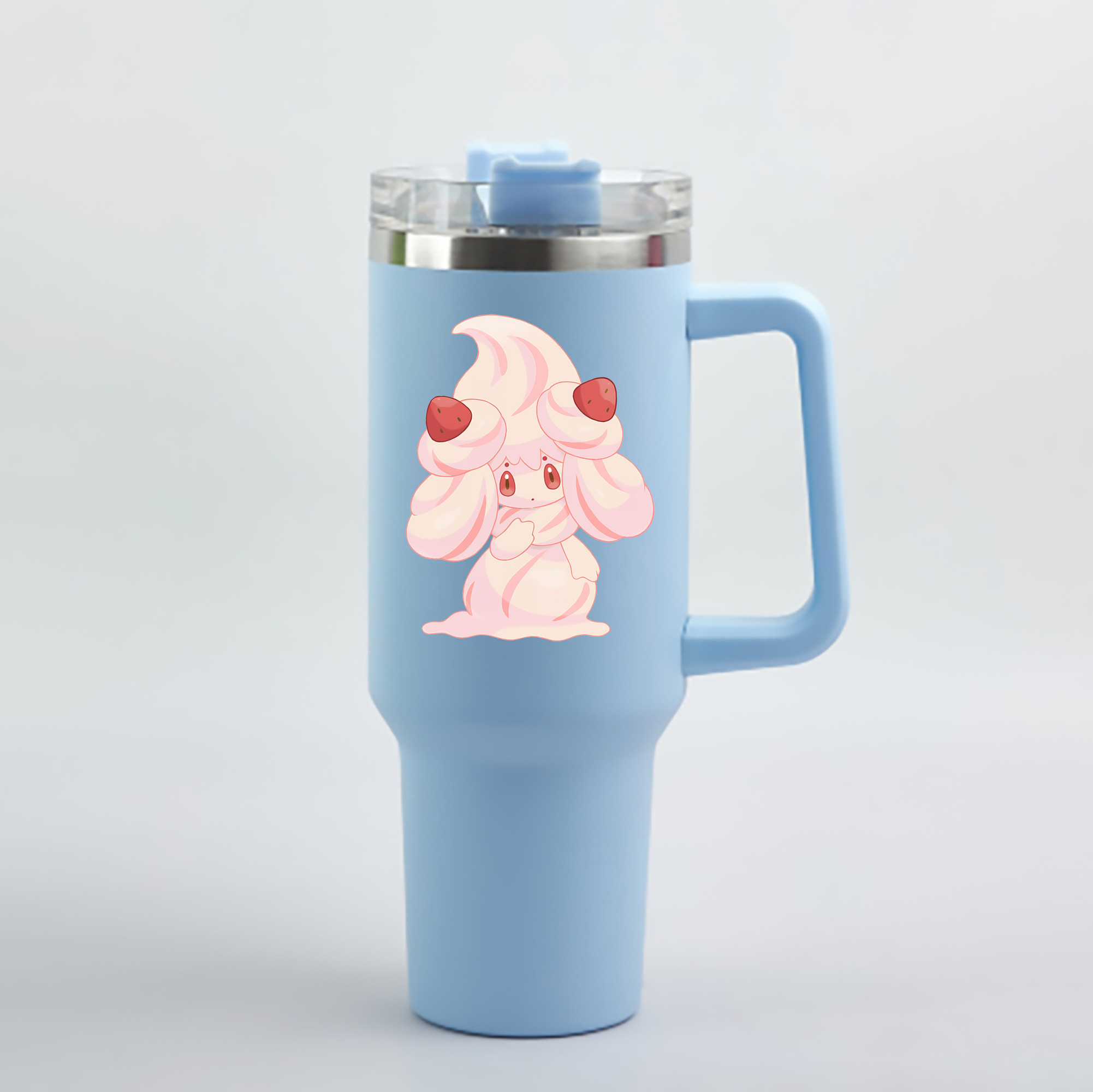 （画像用） ポケットモンスター Pokémon 1200mL車用タンブラー - クリスタルステッカー（プラスチックストロー付き）