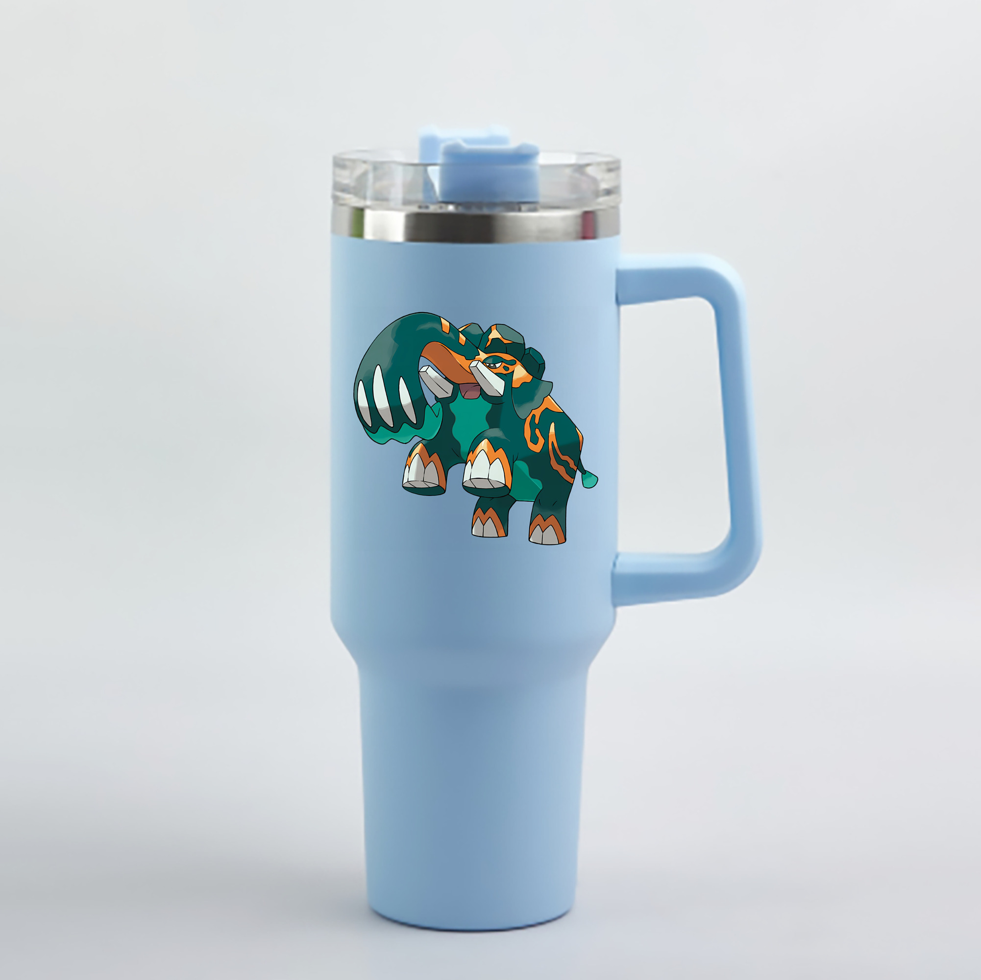 （画像用） ポケットモンスター Pokémon 1200mL車用タンブラー - クリスタルステッカー（プラスチックストロー付き）