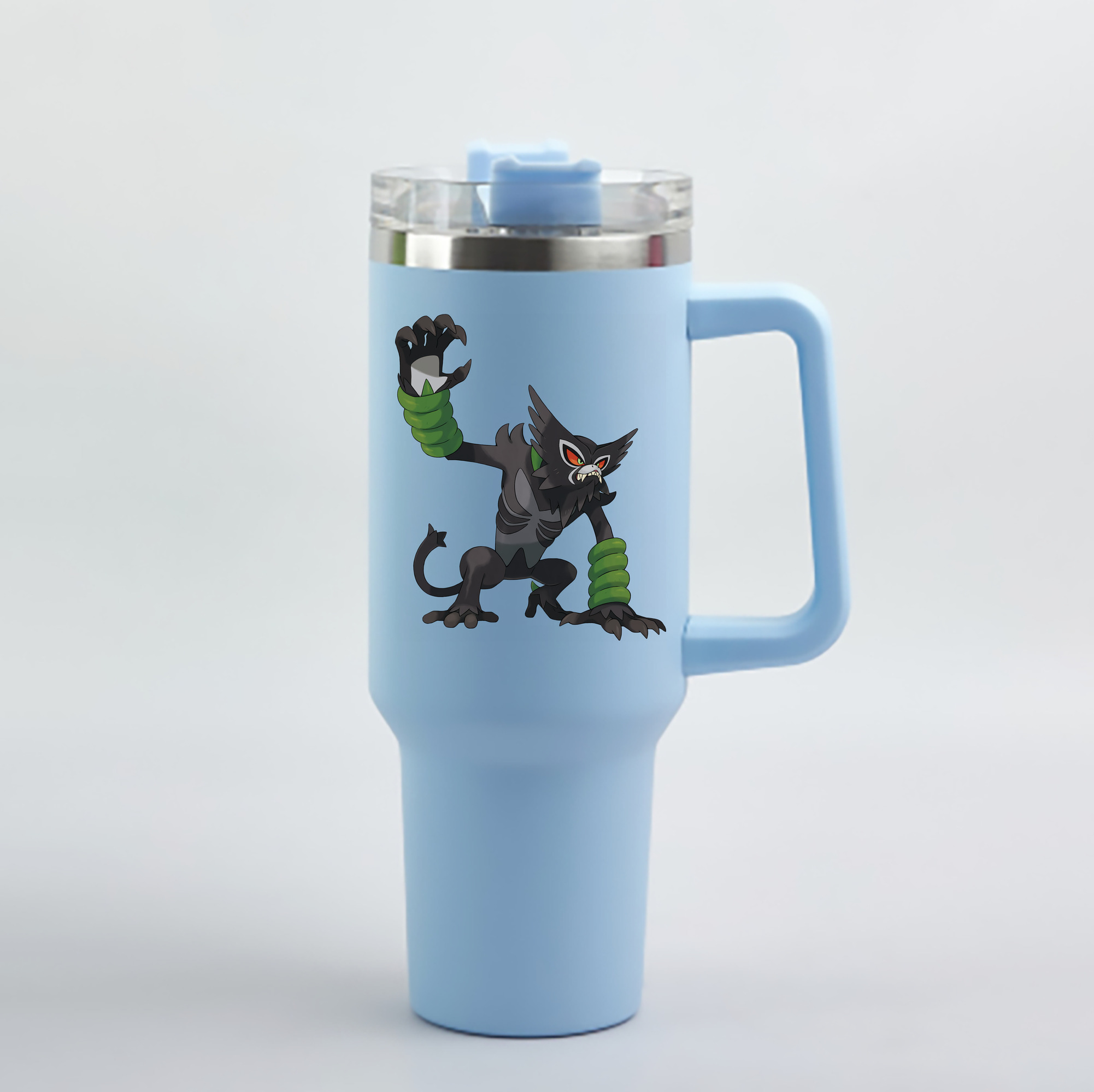 （画像用） ポケットモンスター Pokémon 1200mL車用タンブラー - クリスタルステッカー（プラスチックストロー付き）