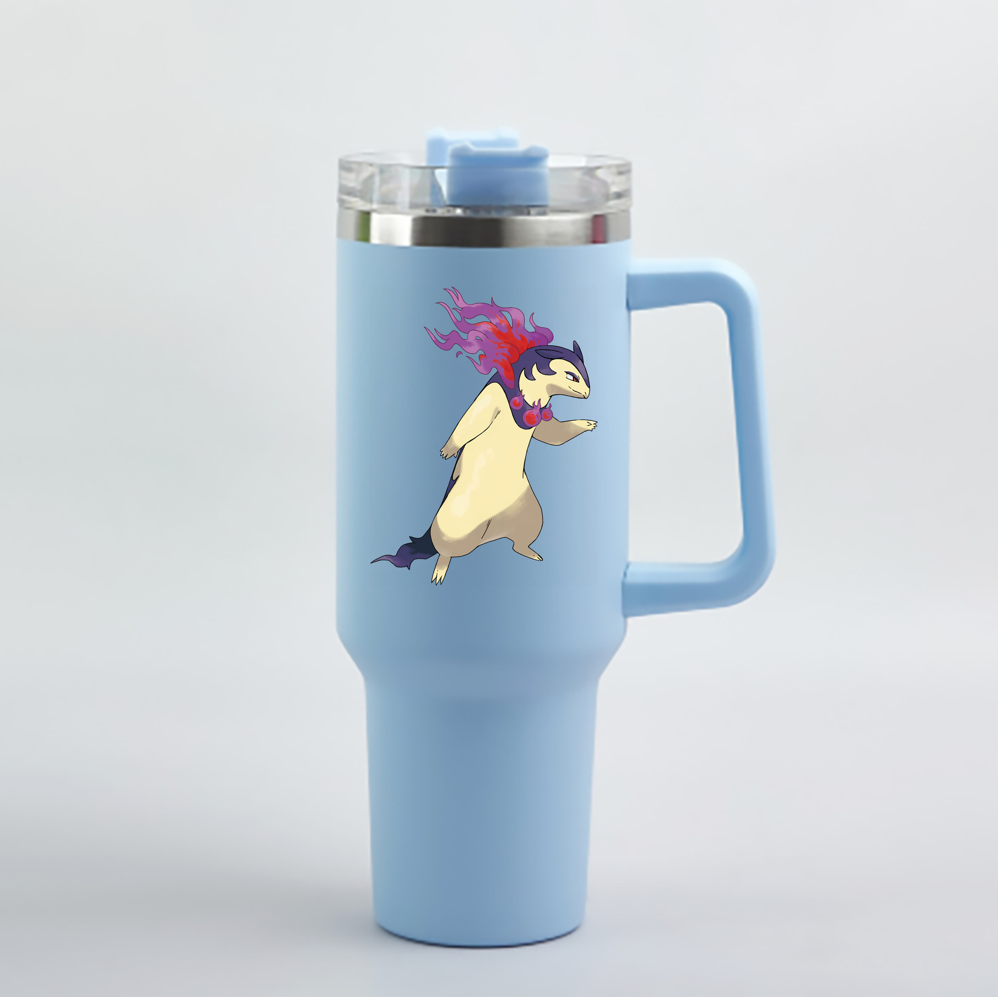 （画像用） ポケットモンスター Pokémon 1200mL車用タンブラー - クリスタルステッカー（プラスチックストロー付き）