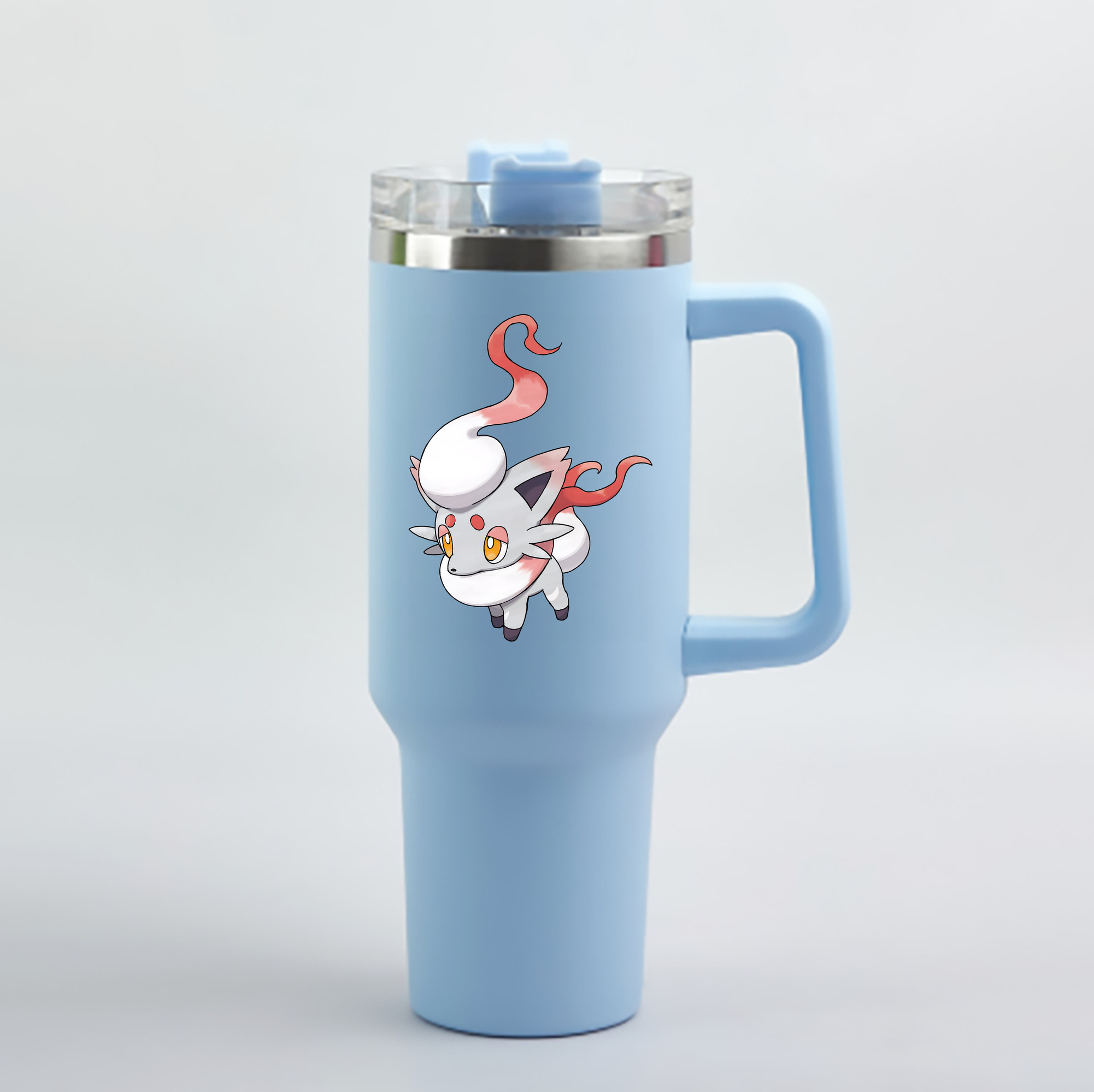 （画像用） ポケットモンスター Pokémon 1200mL車用タンブラー - クリスタルステッカー（プラスチックストロー付き）