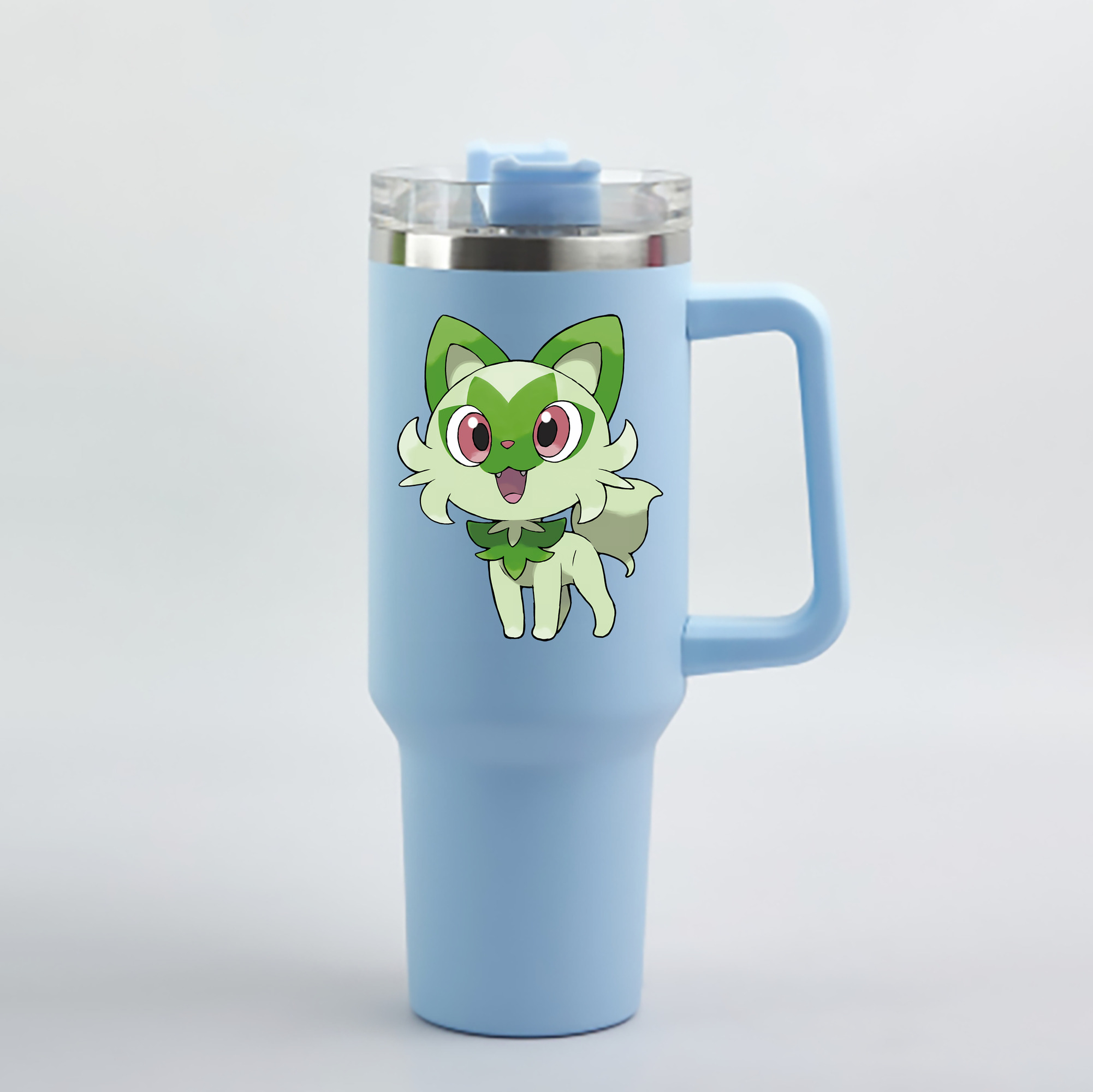 （画像用） ポケットモンスター Pokémon 1200mL車用タンブラー - クリスタルステッカー（プラスチックストロー付き）