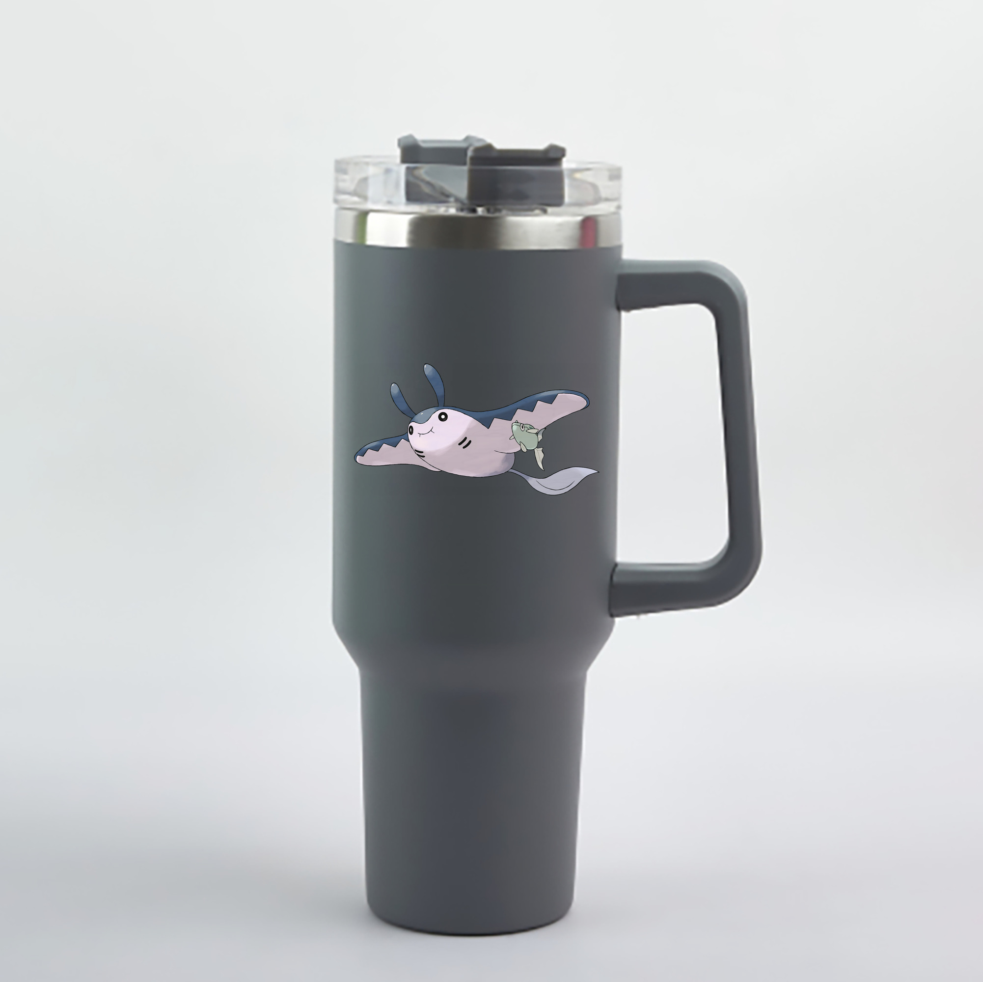 （画像用） ポケットモンスター Pokémon 1200mL車用タンブラー - クリスタルステッカー（プラスチックストロー付き）