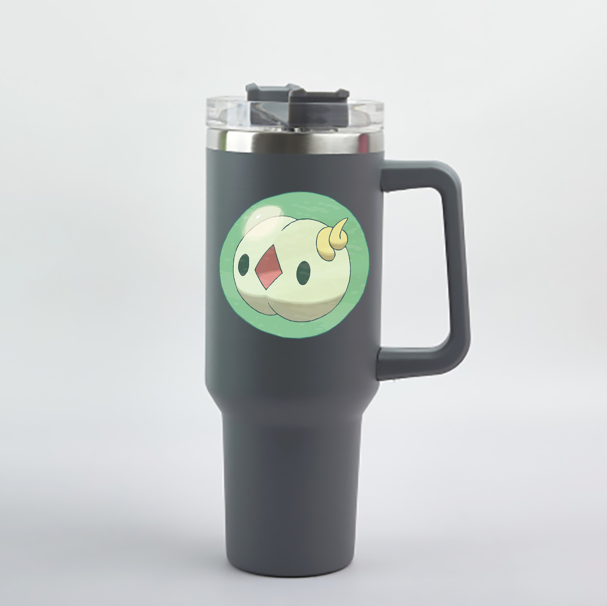 （画像用） ポケットモンスター Pokémon 1200mL車用タンブラー - クリスタルステッカー（プラスチックストロー付き）