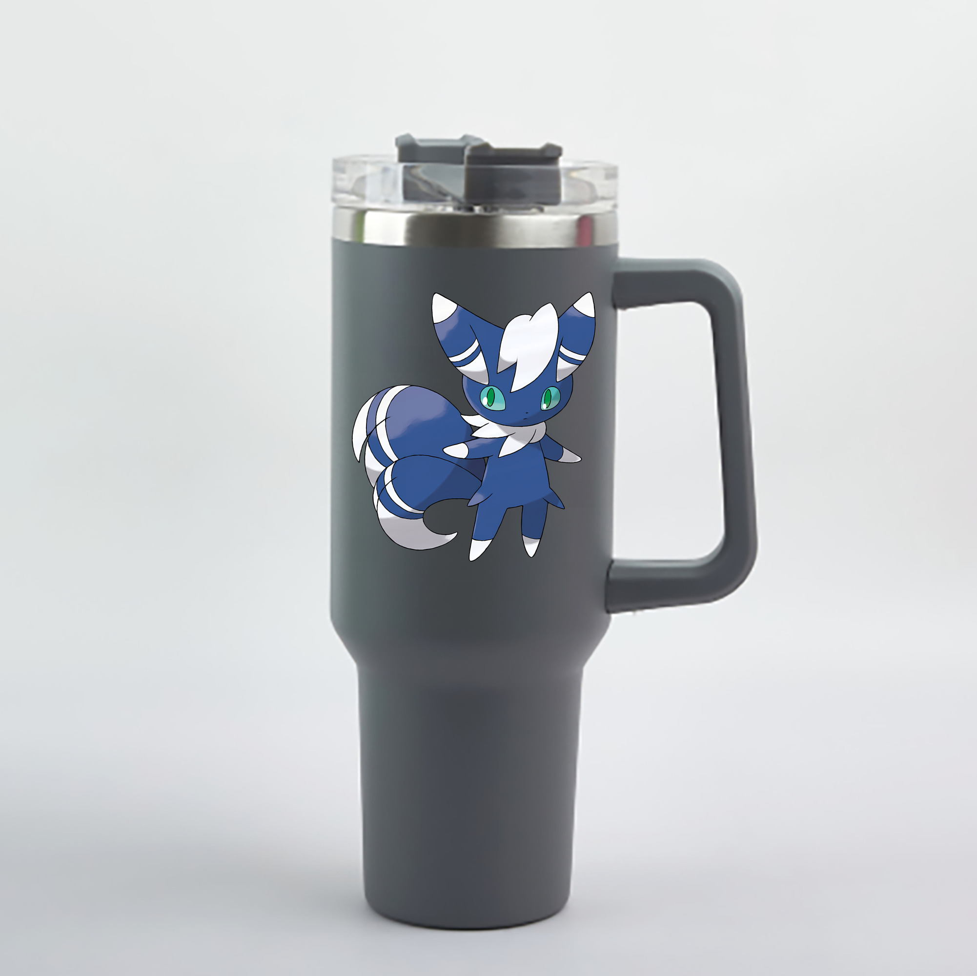 （画像用） ポケットモンスター Pokémon 1200mL車用タンブラー - クリスタルステッカー（プラスチックストロー付き）