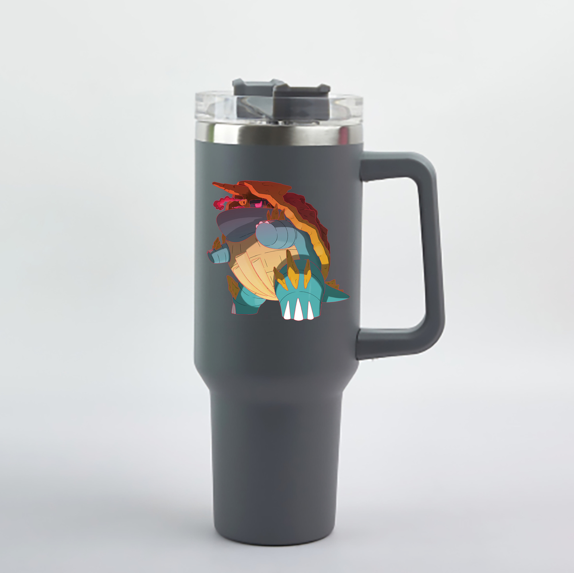 （画像用） ポケットモンスター Pokémon 1200mL車用タンブラー - クリスタルステッカー（プラスチックストロー付き）