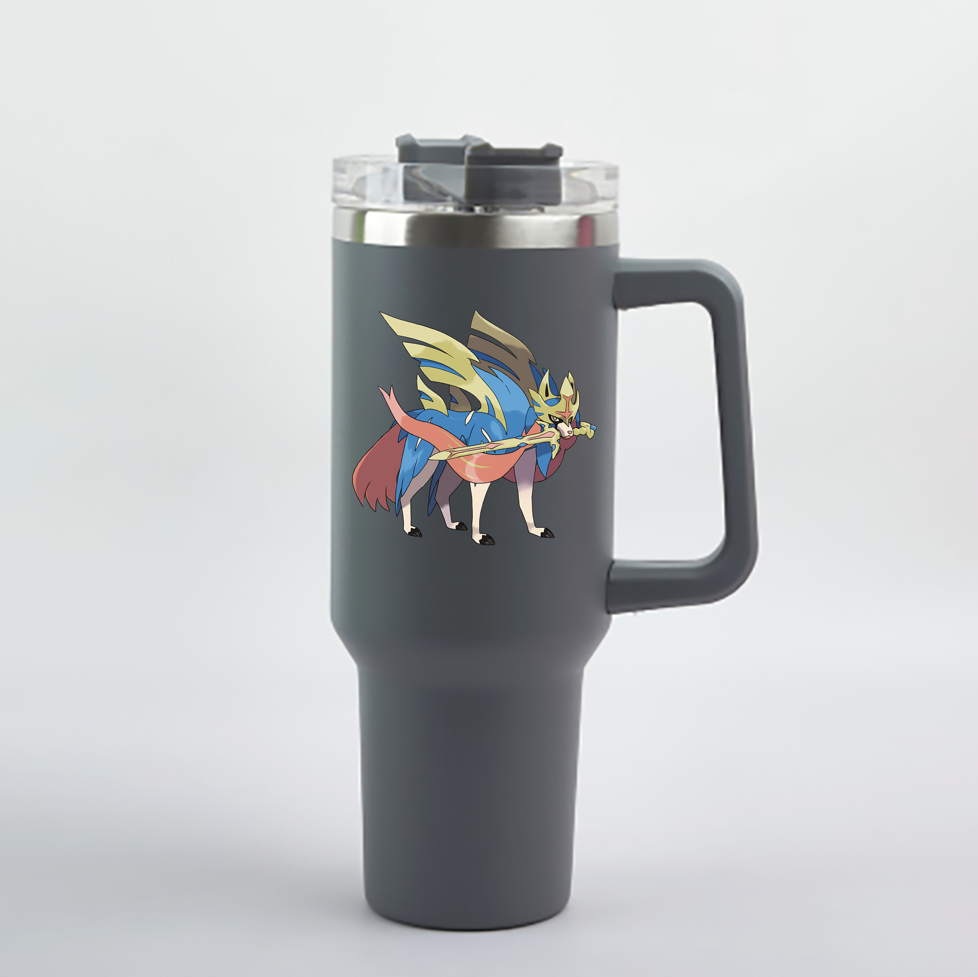 （画像用） ポケットモンスター Pokémon 1200mL車用タンブラー - クリスタルステッカー（プラスチックストロー付き）