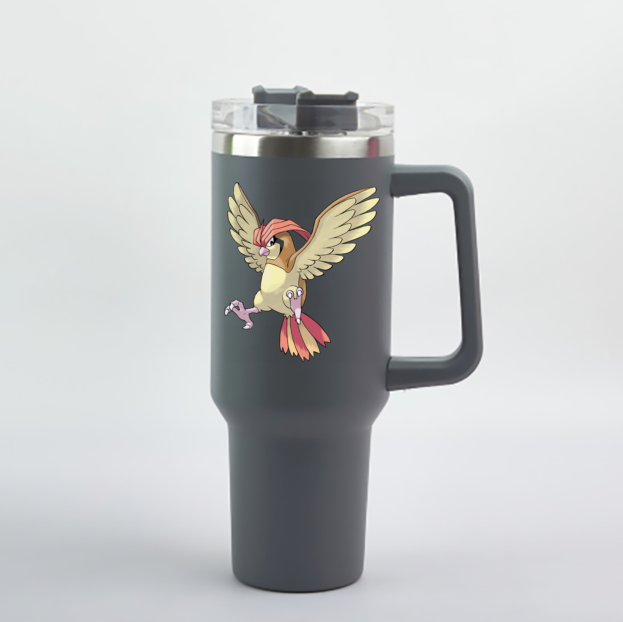 （画像用） ポケットモンスター Pokémon 1200mL車用タンブラー - クリスタルステッカー（プラスチックストロー付き）