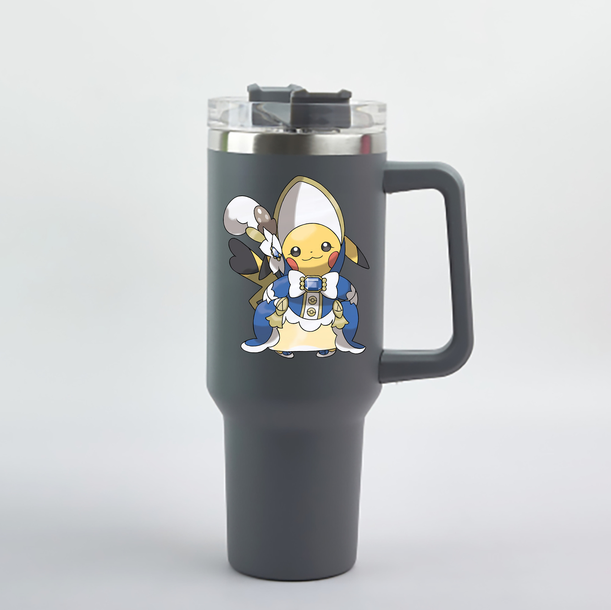 （画像用） ポケットモンスター Pokémon 1200mL車用タンブラー - クリスタルステッカー（プラスチックストロー付き）