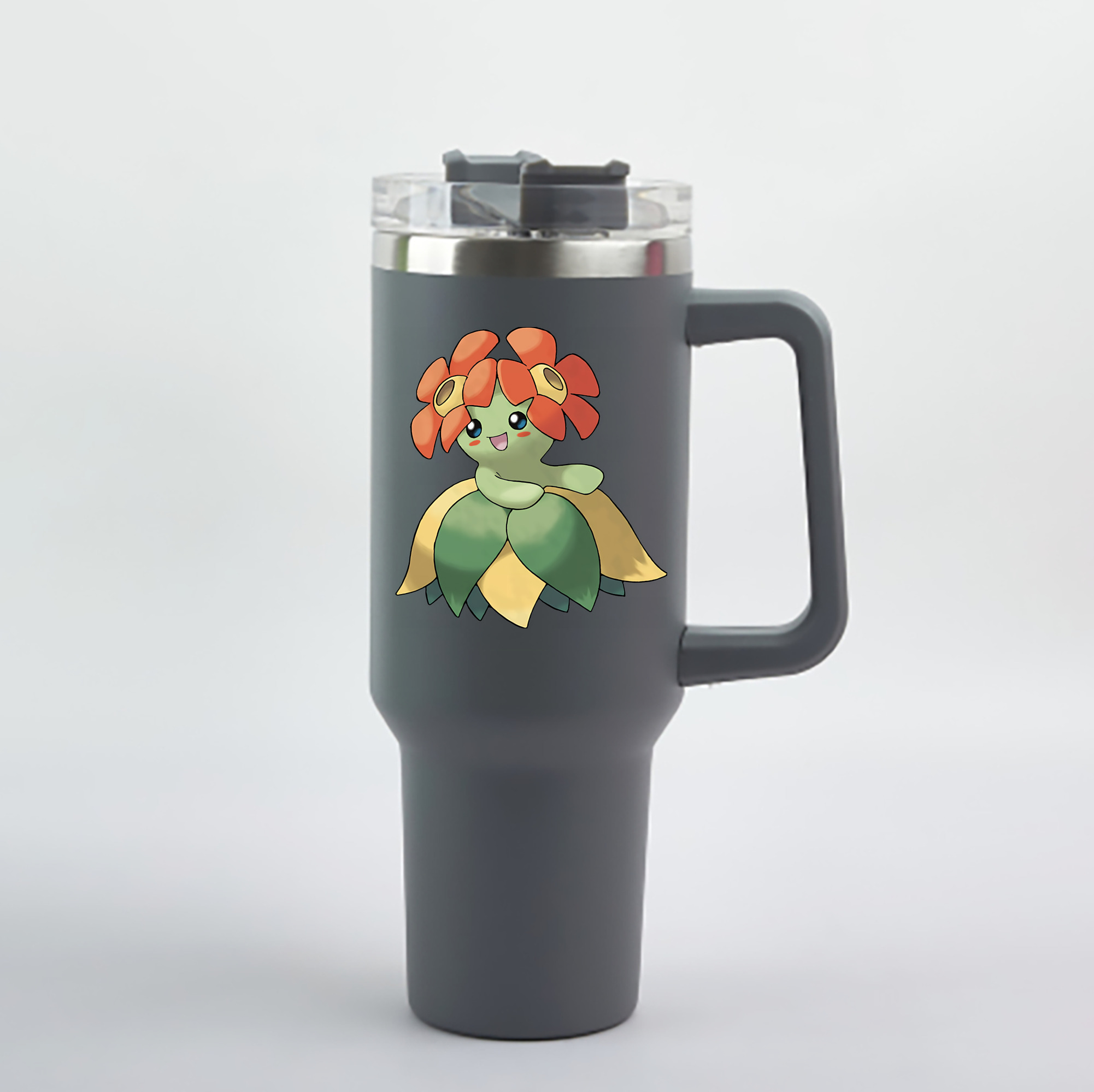 （画像用） ポケットモンスター Pokémon 1200mL車用タンブラー - クリスタルステッカー（プラスチックストロー付き）