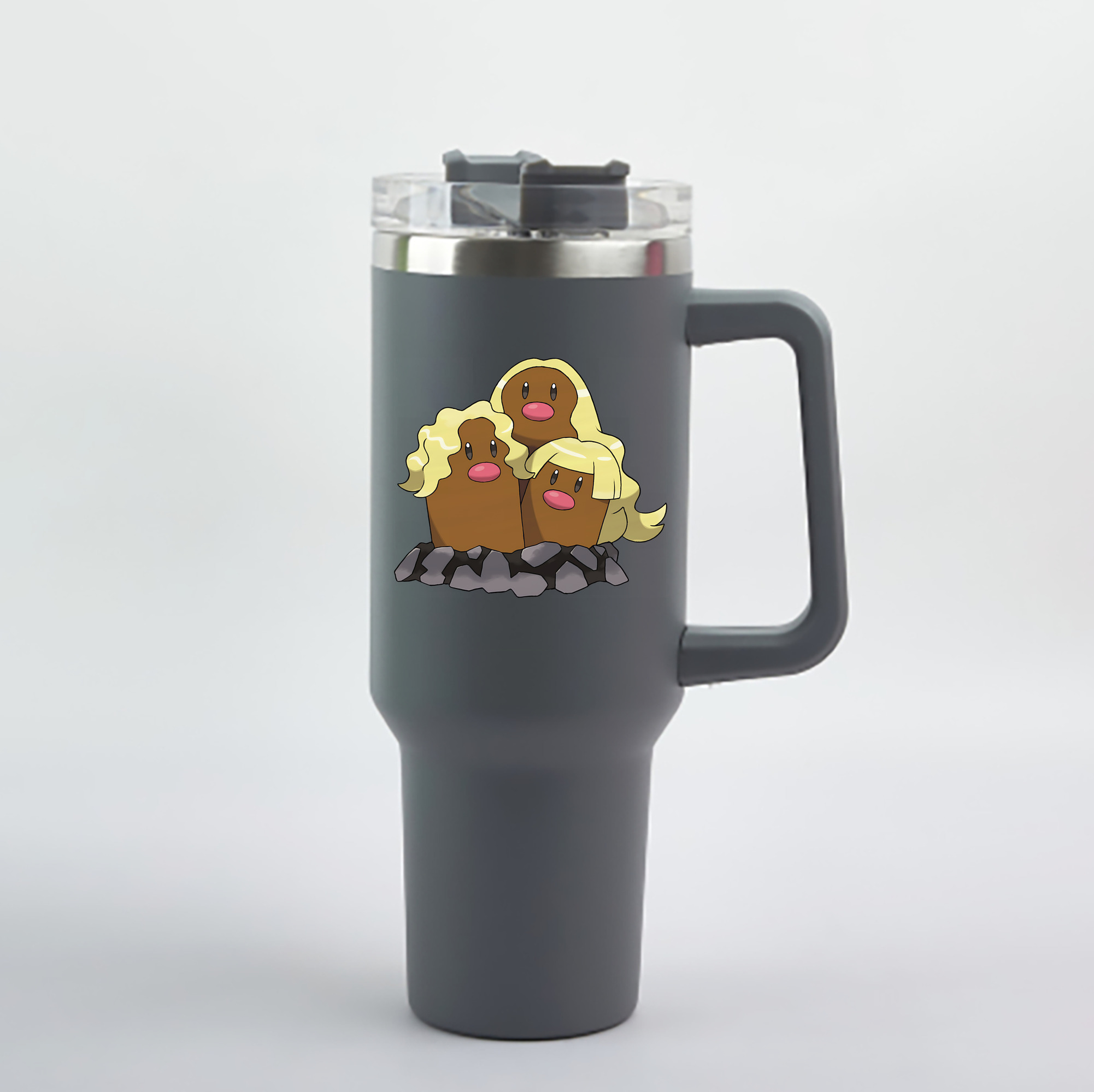 （画像用） ポケットモンスター Pokémon 1200mL車用タンブラー - クリスタルステッカー（プラスチックストロー付き）
