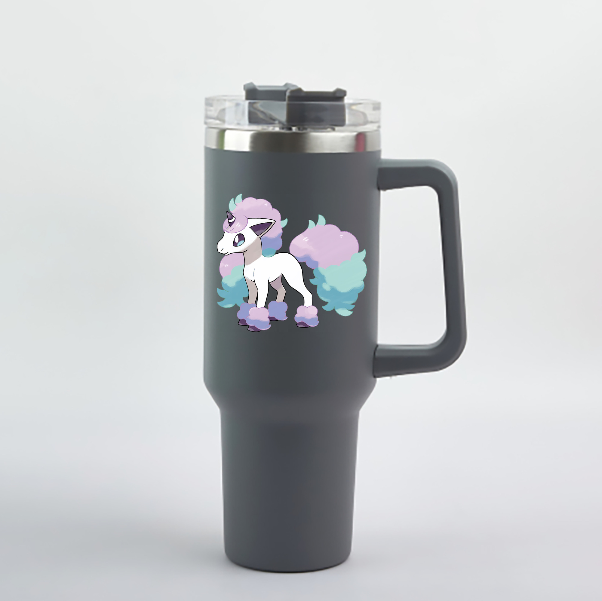 （画像用） ポケットモンスター Pokémon 1200mL車用タンブラー - クリスタルステッカー（プラスチックストロー付き）