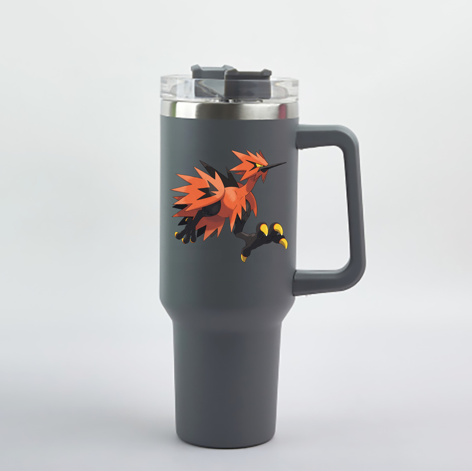 （画像用） ポケットモンスター Pokémon 1200mL車用タンブラー - クリスタルステッカー（プラスチックストロー付き）