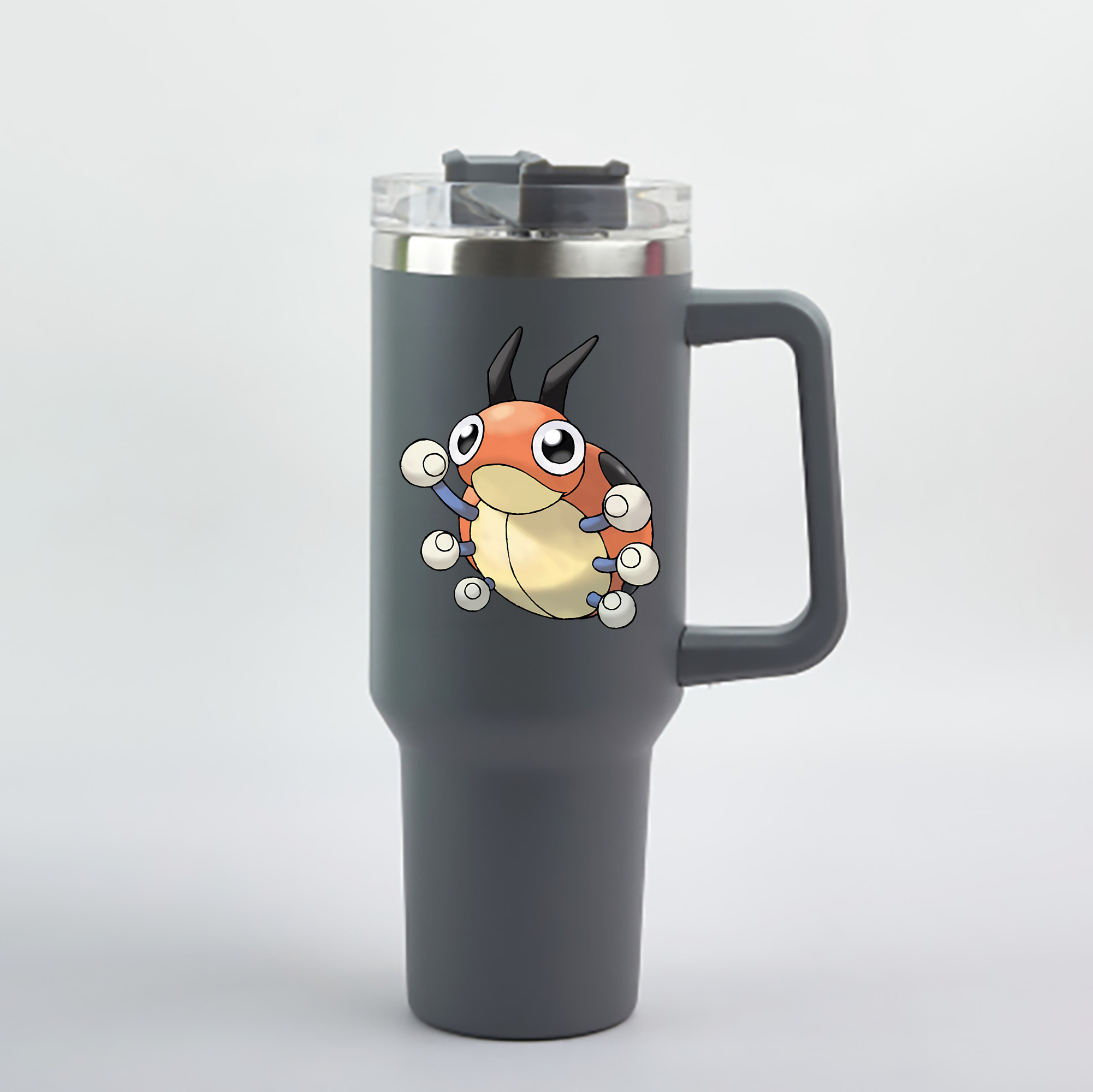 （画像用） ポケットモンスター Pokémon 1200mL車用タンブラー - クリスタルステッカー（プラスチックストロー付き）