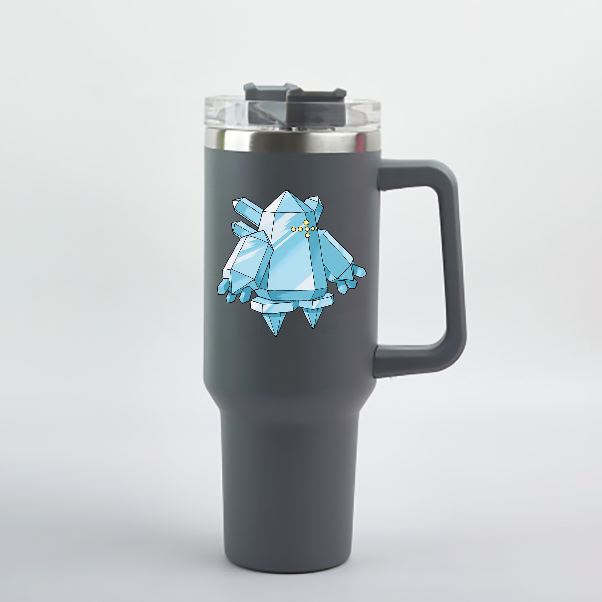 （画像用） ポケットモンスター Pokémon 1200mL車用タンブラー - クリスタルステッカー（プラスチックストロー付き）