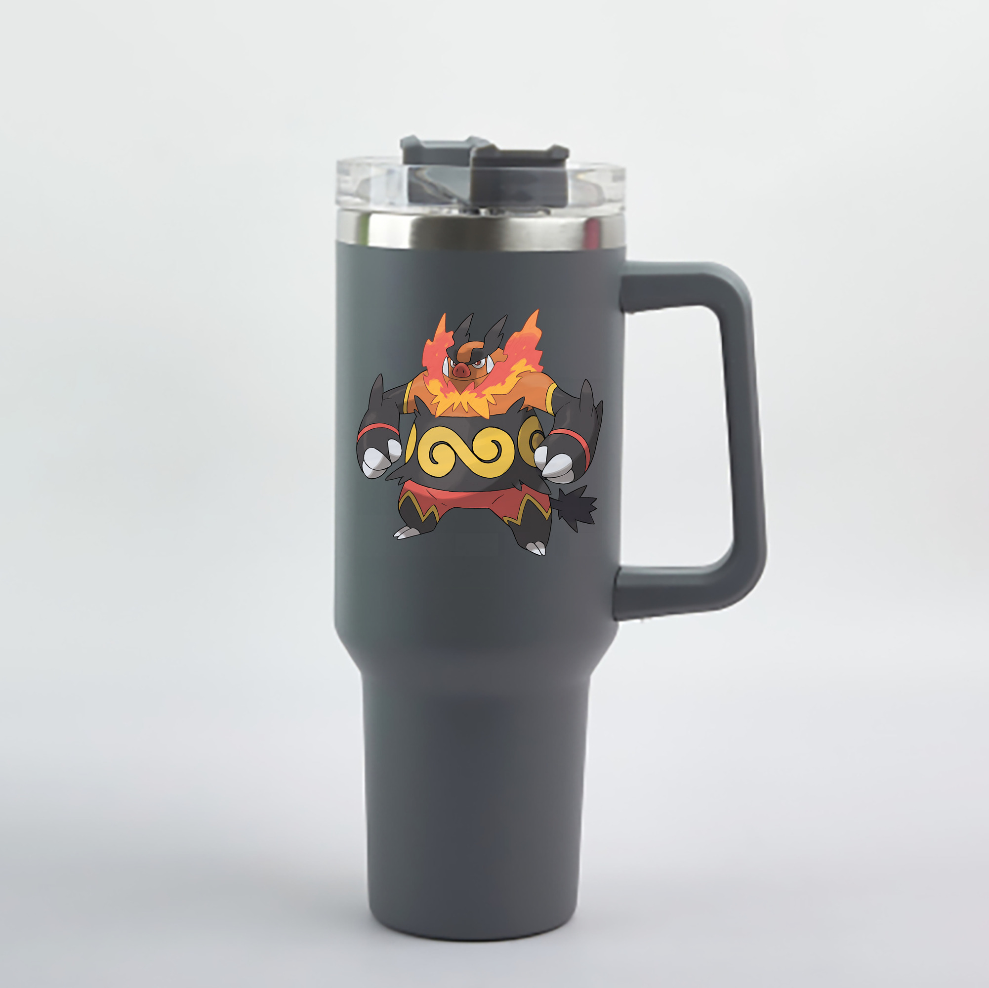 （画像用） ポケットモンスター Pokémon 1200mL車用タンブラー - クリスタルステッカー（プラスチックストロー付き）