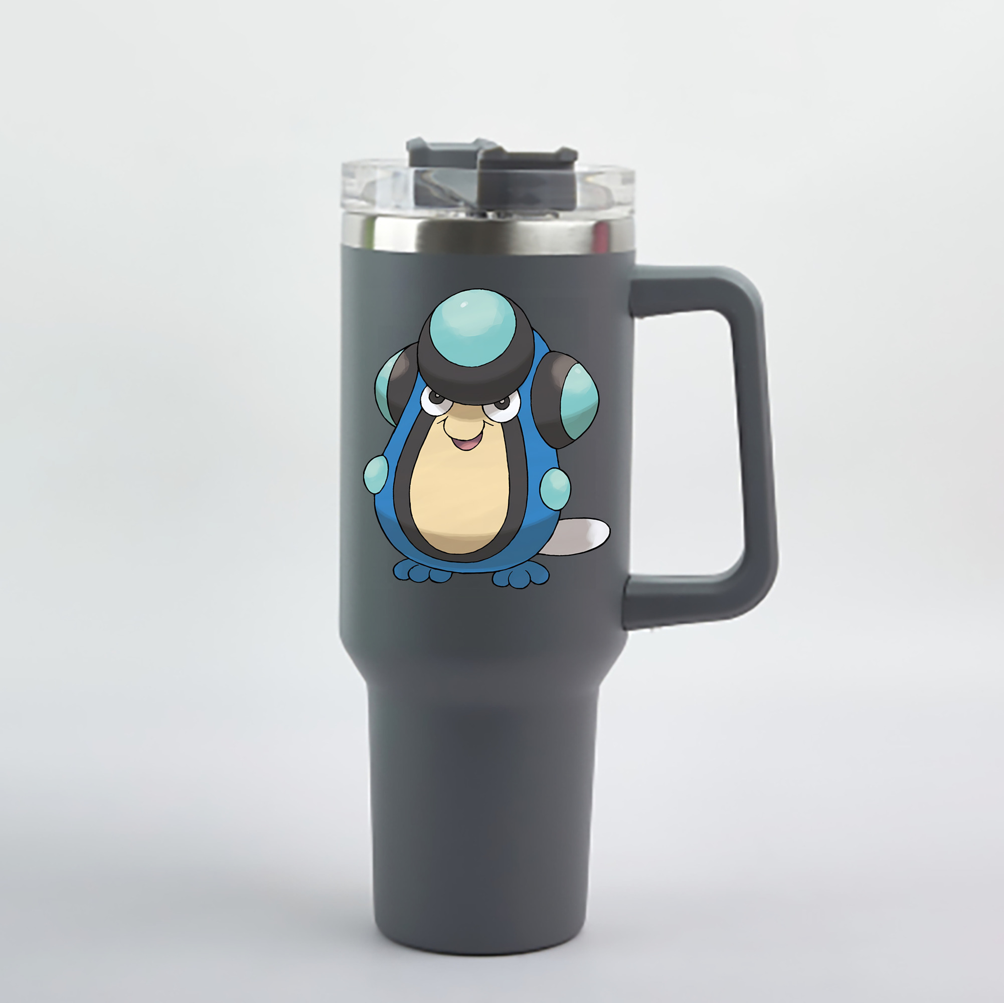 （画像用） ポケットモンスター Pokémon 1200mL車用タンブラー - クリスタルステッカー（プラスチックストロー付き）