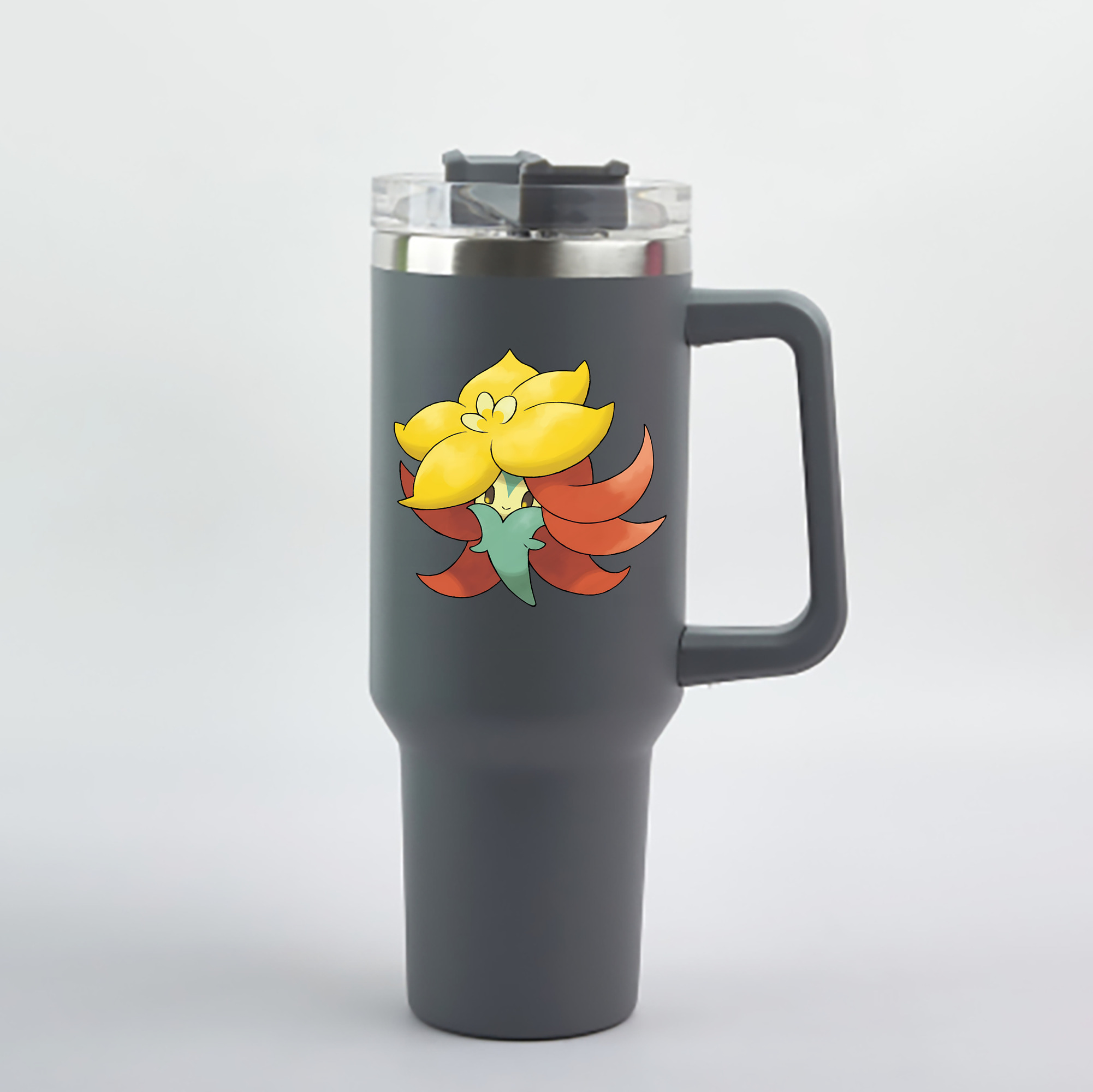 （画像用） ポケットモンスター Pokémon 1200mL車用タンブラー - クリスタルステッカー（プラスチックストロー付き）