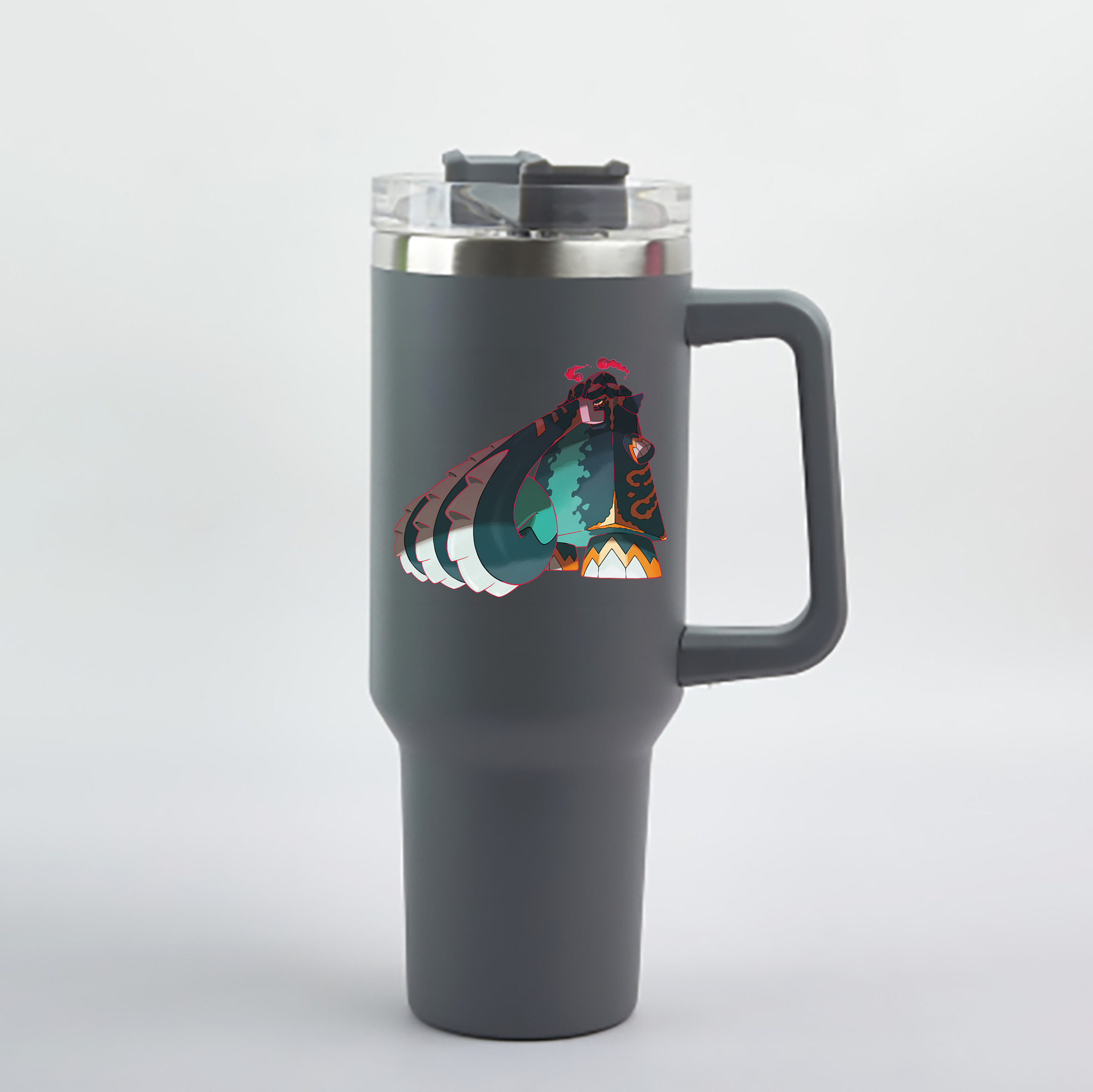 （画像用） ポケットモンスター Pokémon 1200mL車用タンブラー - クリスタルステッカー（プラスチックストロー付き）