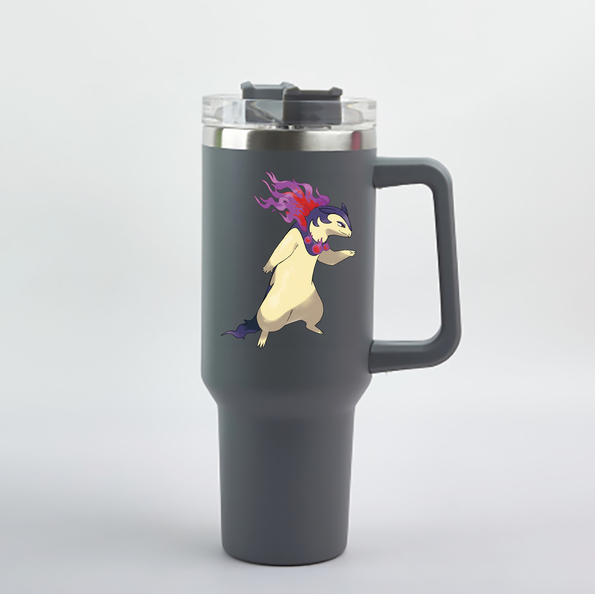 （画像用） ポケットモンスター Pokémon 1200mL車用タンブラー - クリスタルステッカー（プラスチックストロー付き）