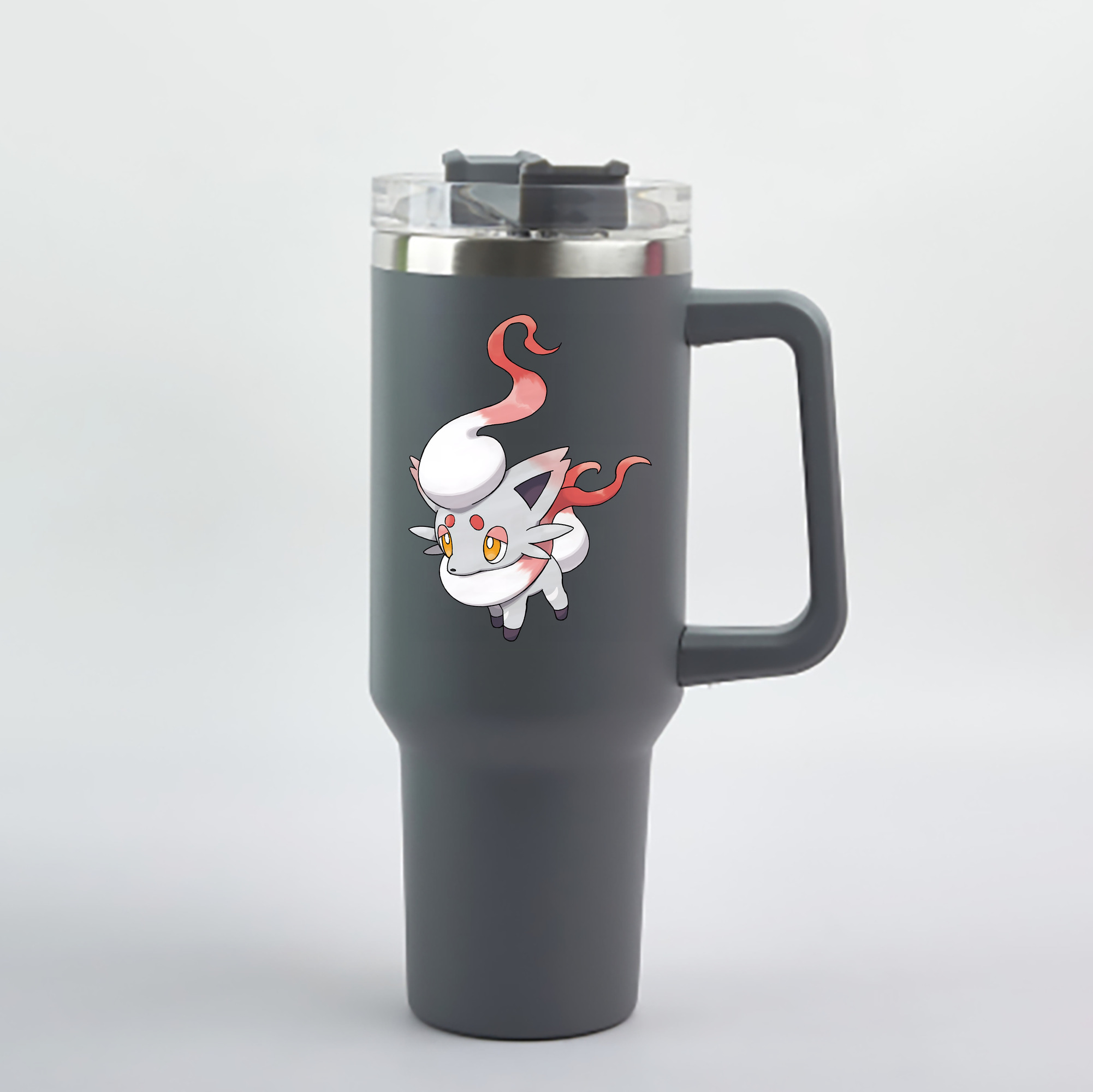 （画像用） ポケットモンスター Pokémon 1200mL車用タンブラー - クリスタルステッカー（プラスチックストロー付き）