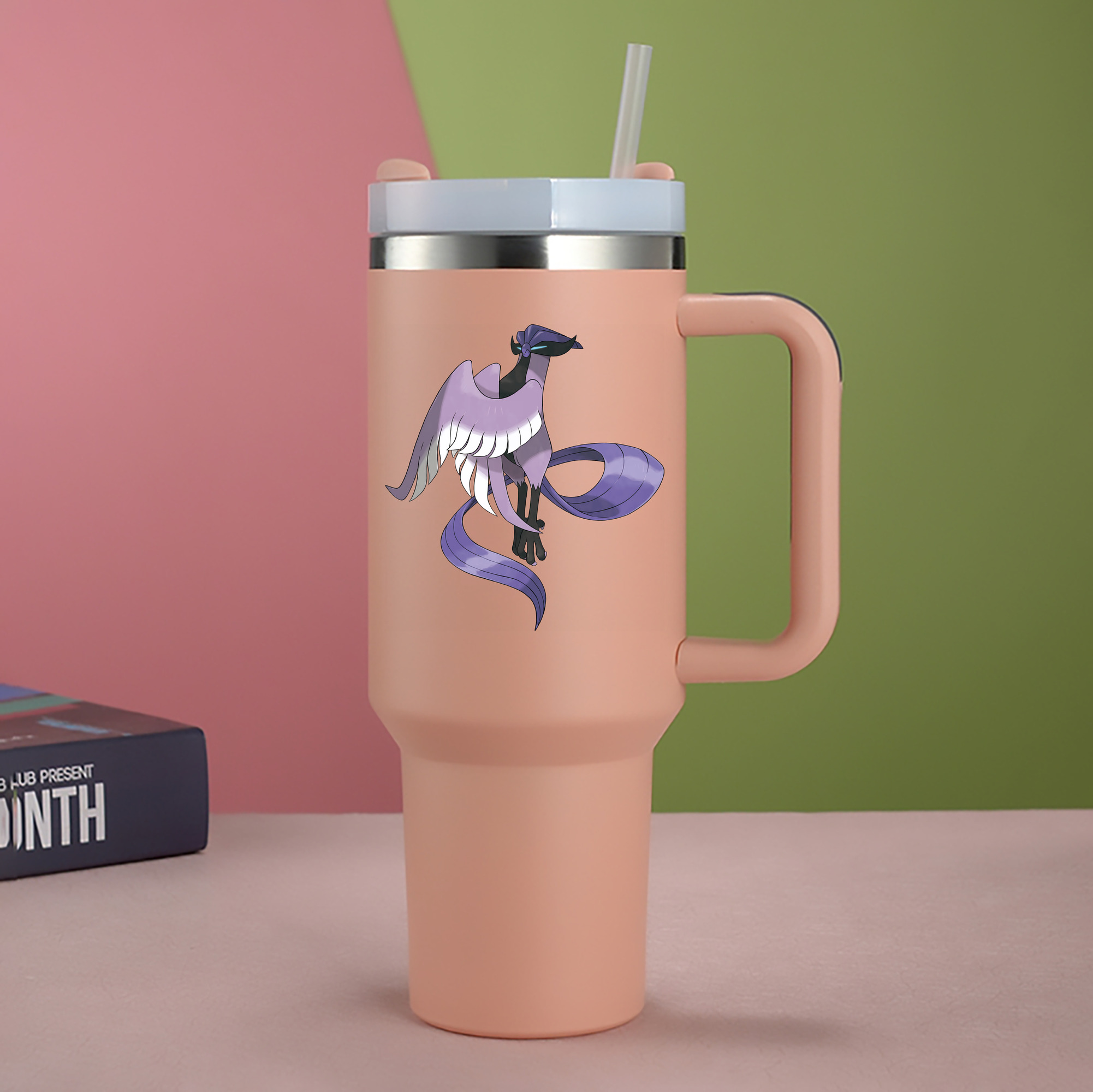 （画像用） ポケットモンスター Pokémon 1200mL車用タンブラー - クリスタルステッカー（プラスチックストロー付き）