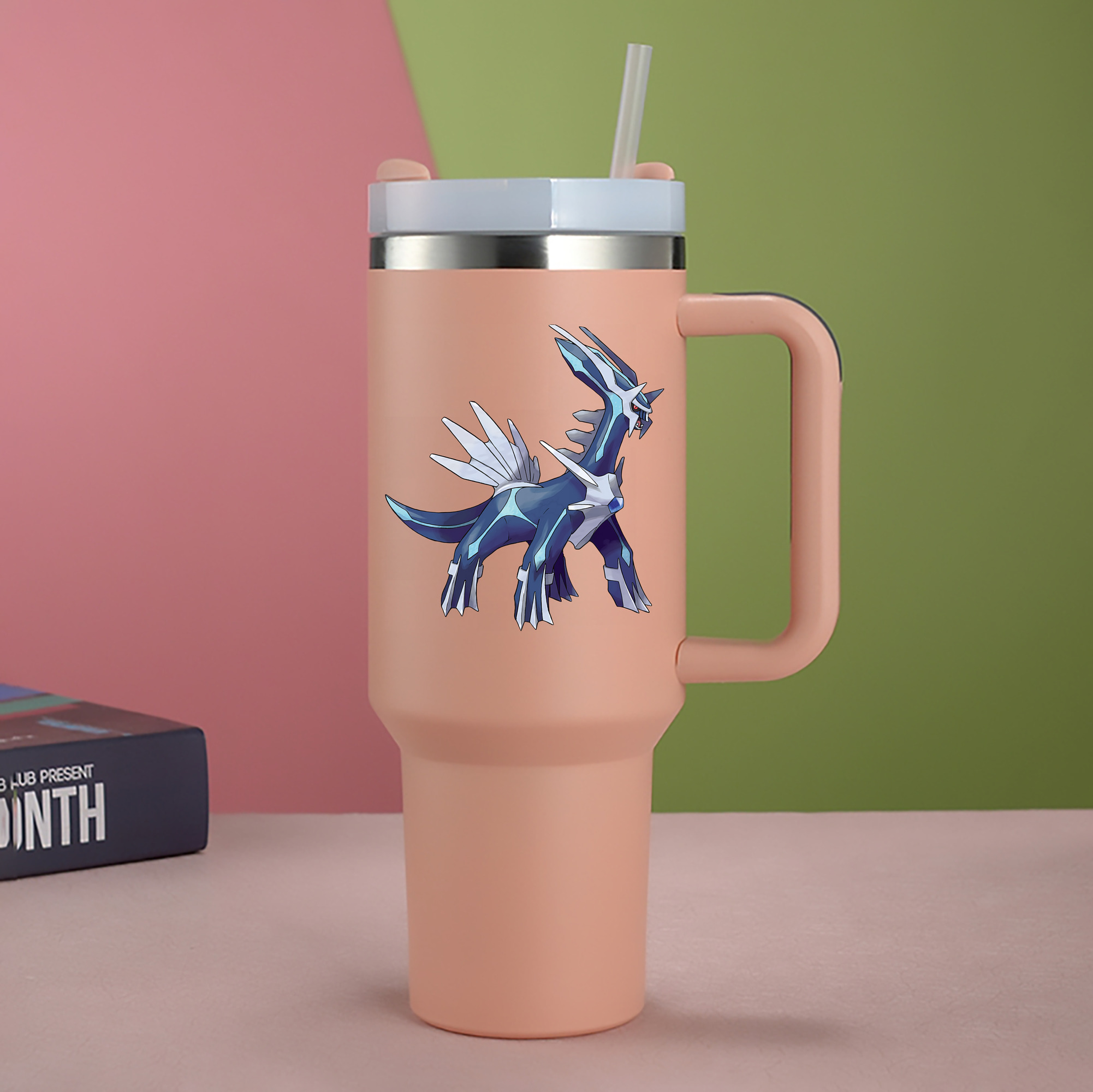 （画像用） ポケットモンスター Pokémon 1200mL車用タンブラー - クリスタルステッカー（プラスチックストロー付き）