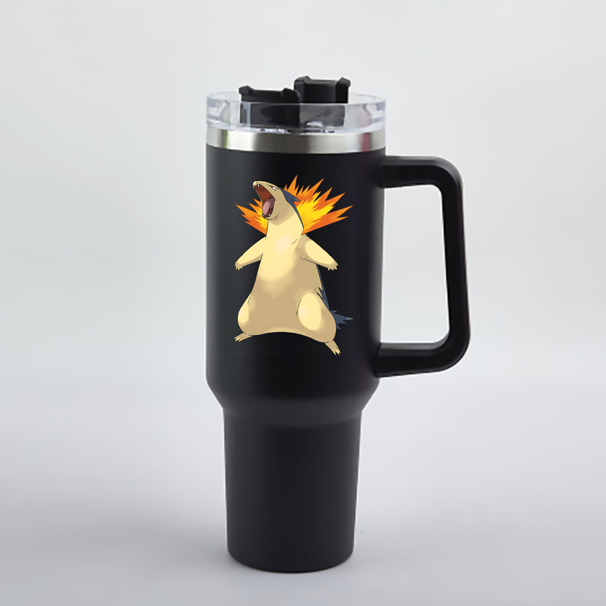 （画像用） ポケットモンスター Pokémon 1200mL車用タンブラー - クリスタルステッカー（プラスチックストロー付き）
