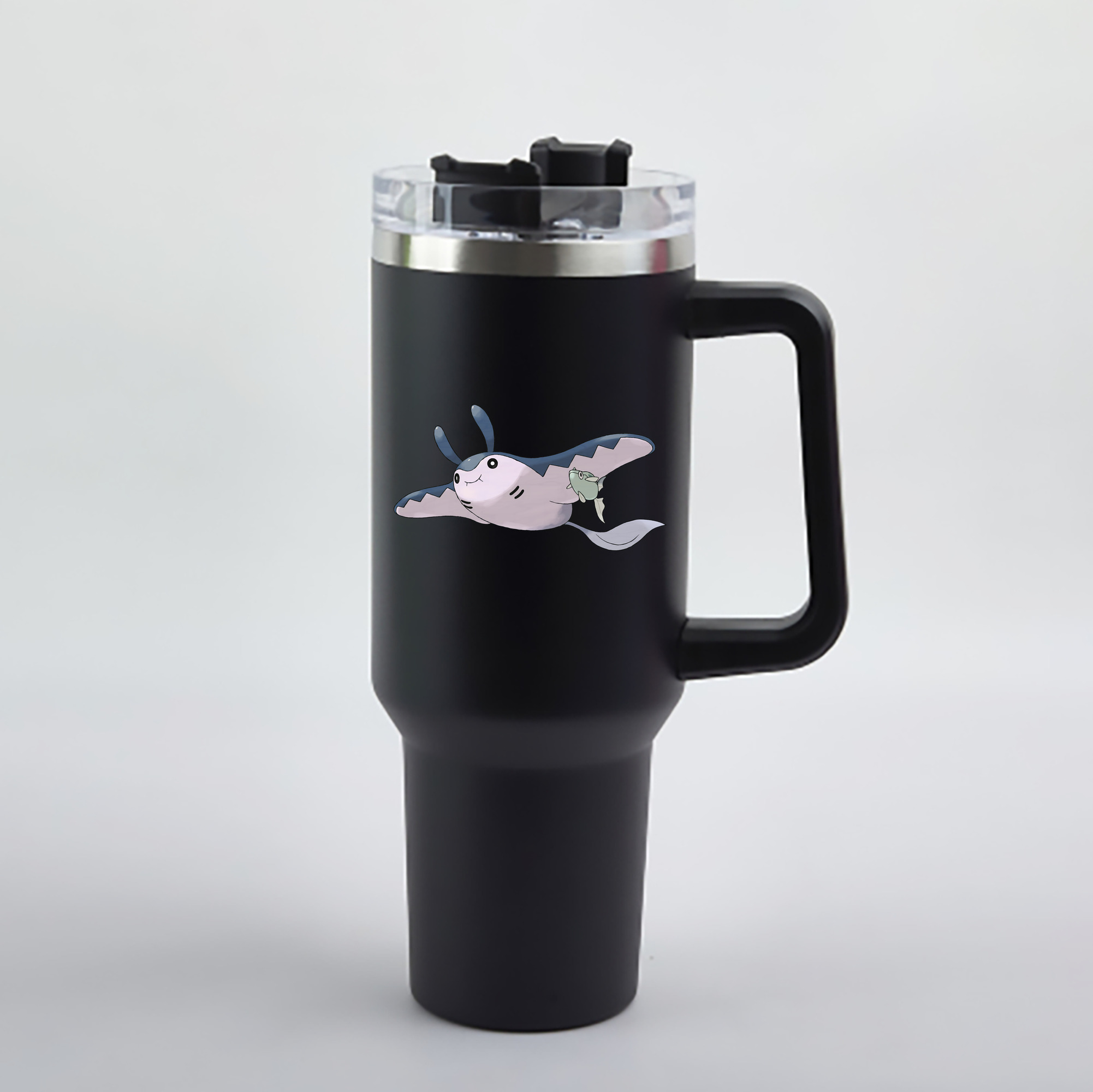 （画像用） ポケットモンスター Pokémon 1200mL車用タンブラー - クリスタルステッカー（プラスチックストロー付き）