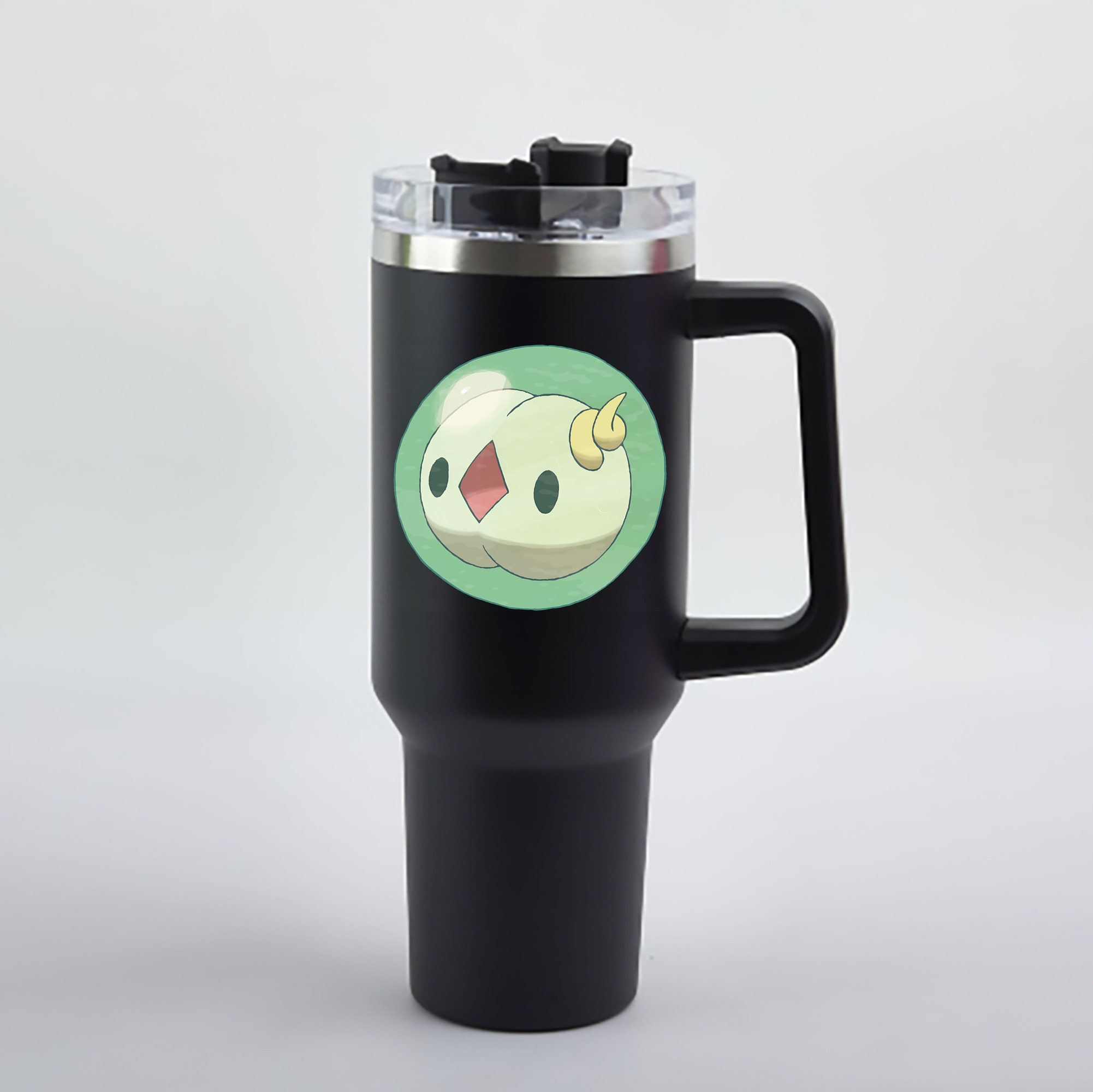 （画像用） ポケットモンスター Pokémon 1200mL車用タンブラー - クリスタルステッカー（プラスチックストロー付き）