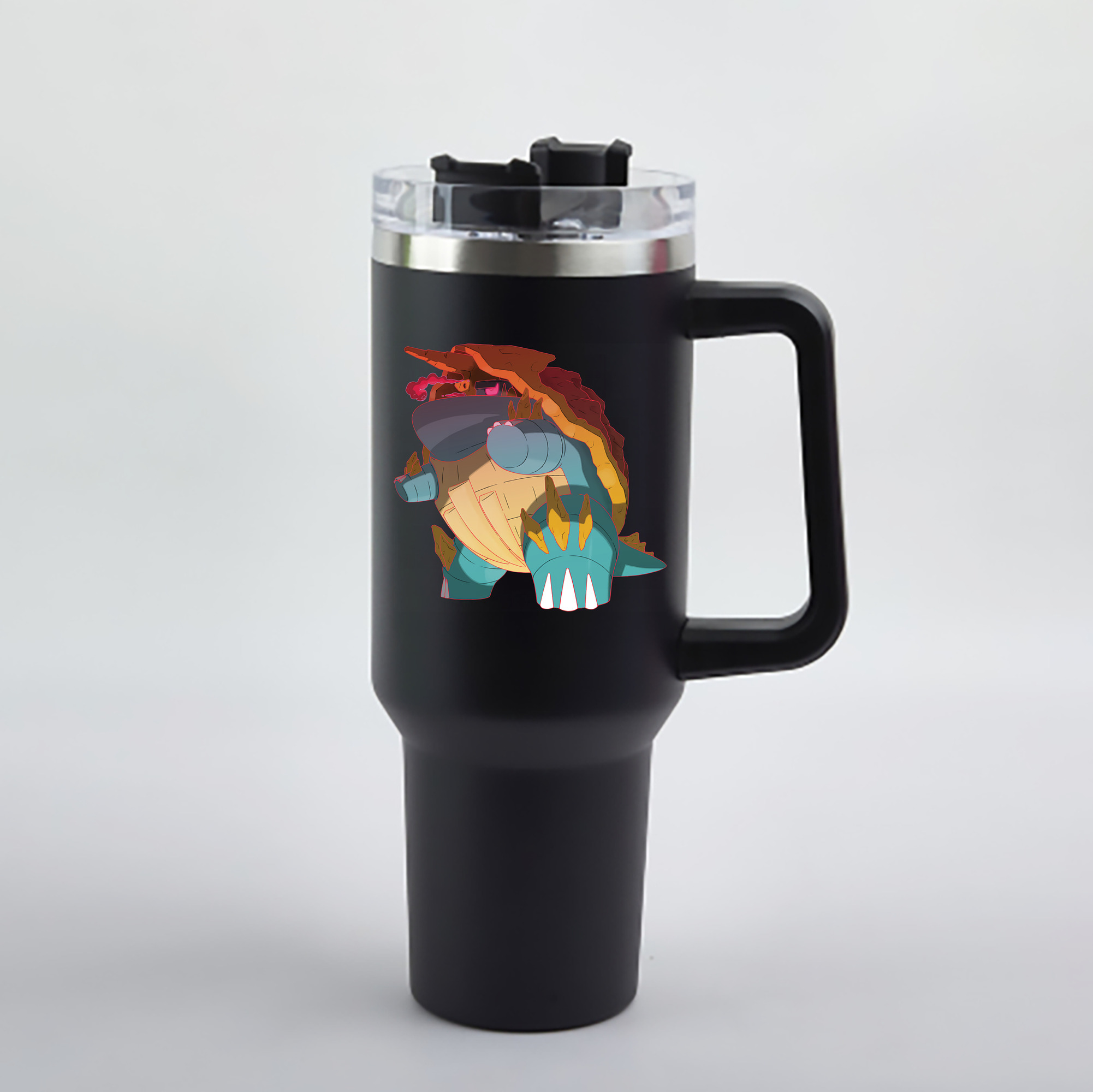 （画像用） ポケットモンスター Pokémon 1200mL車用タンブラー - クリスタルステッカー（プラスチックストロー付き）