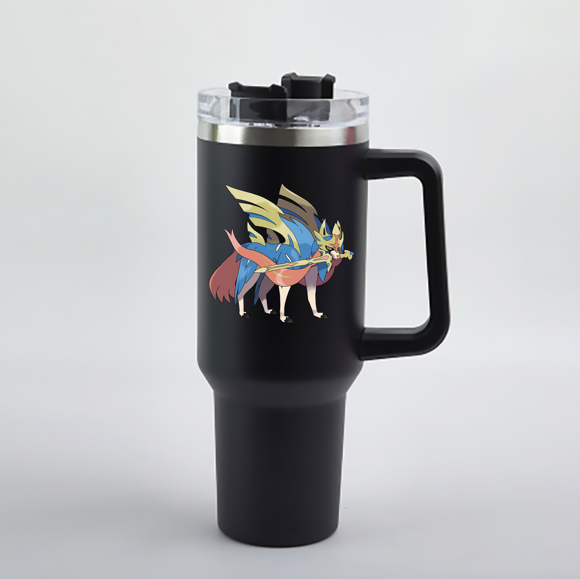（画像用） ポケットモンスター Pokémon 1200mL車用タンブラー - クリスタルステッカー（プラスチックストロー付き）