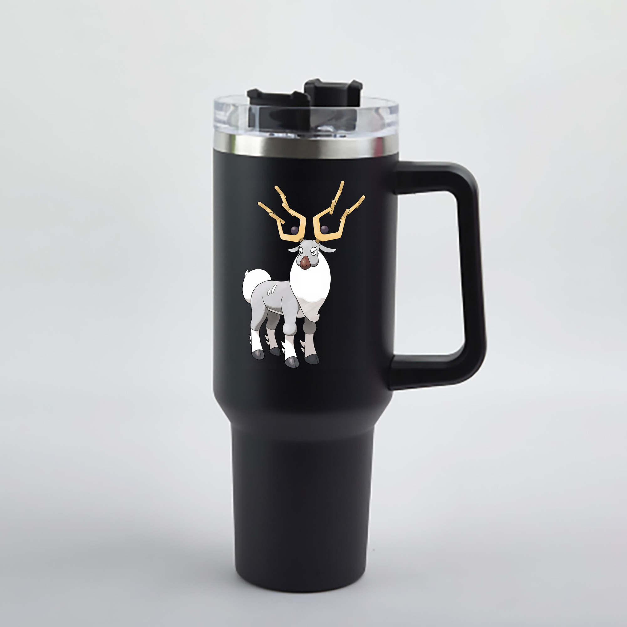 （画像用） ポケットモンスター Pokémon 1200mL車用タンブラー - クリスタルステッカー（プラスチックストロー付き）