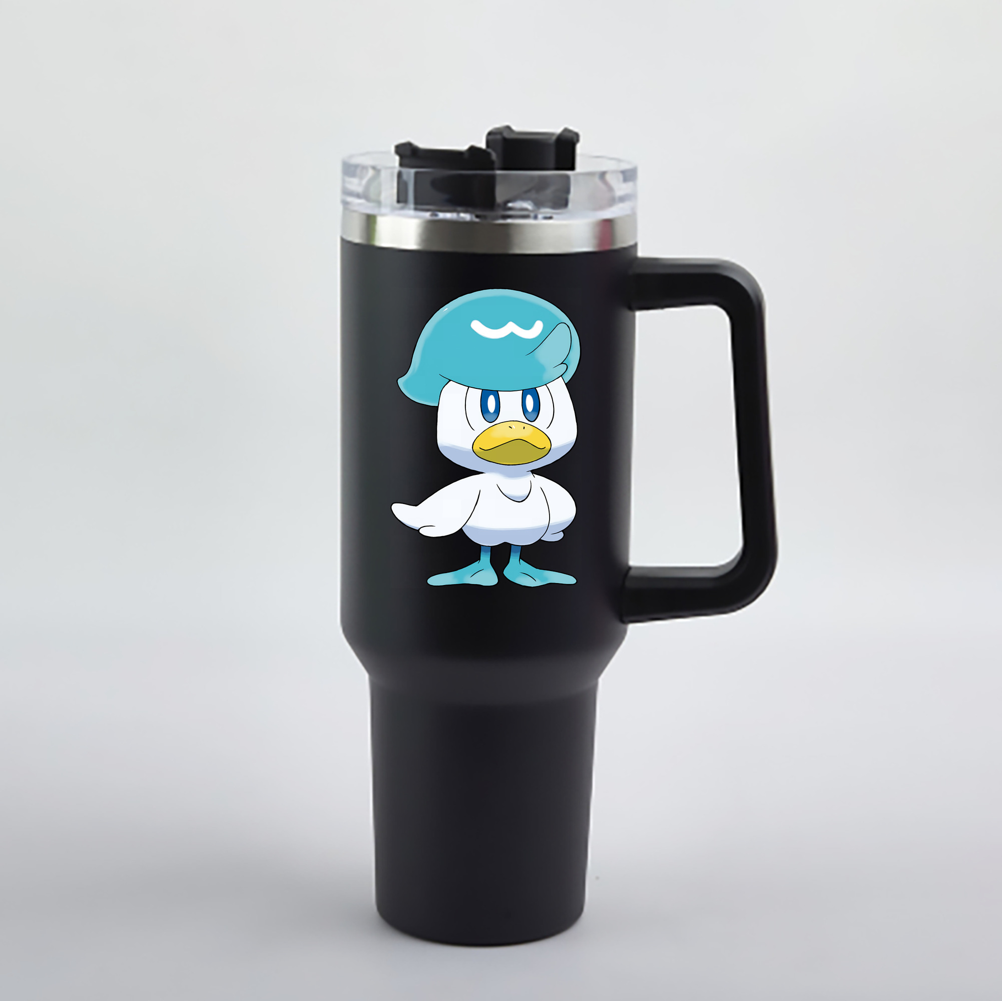 （画像用） ポケットモンスター Pokémon 1200mL車用タンブラー - クリスタルステッカー（プラスチックストロー付き）