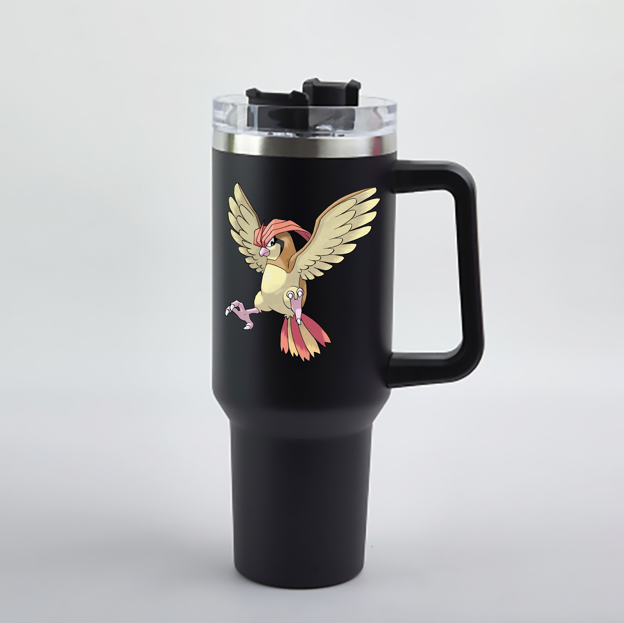 （画像用） ポケットモンスター Pokémon 1200mL車用タンブラー - クリスタルステッカー（プラスチックストロー付き）