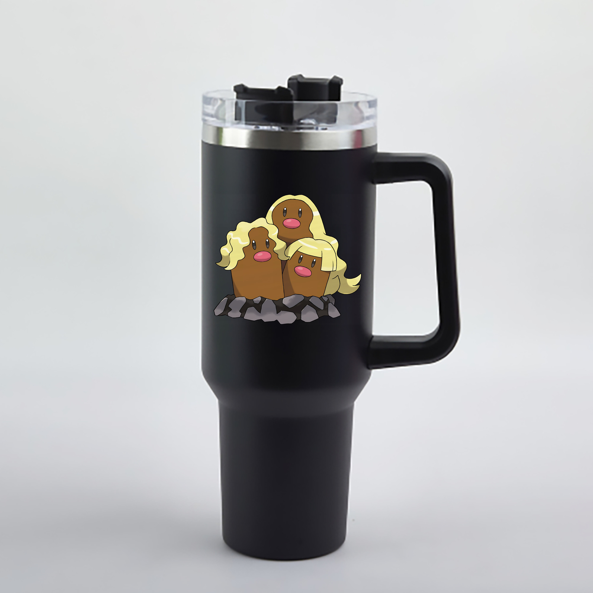 （画像用） ポケットモンスター Pokémon 1200mL車用タンブラー - クリスタルステッカー（プラスチックストロー付き）